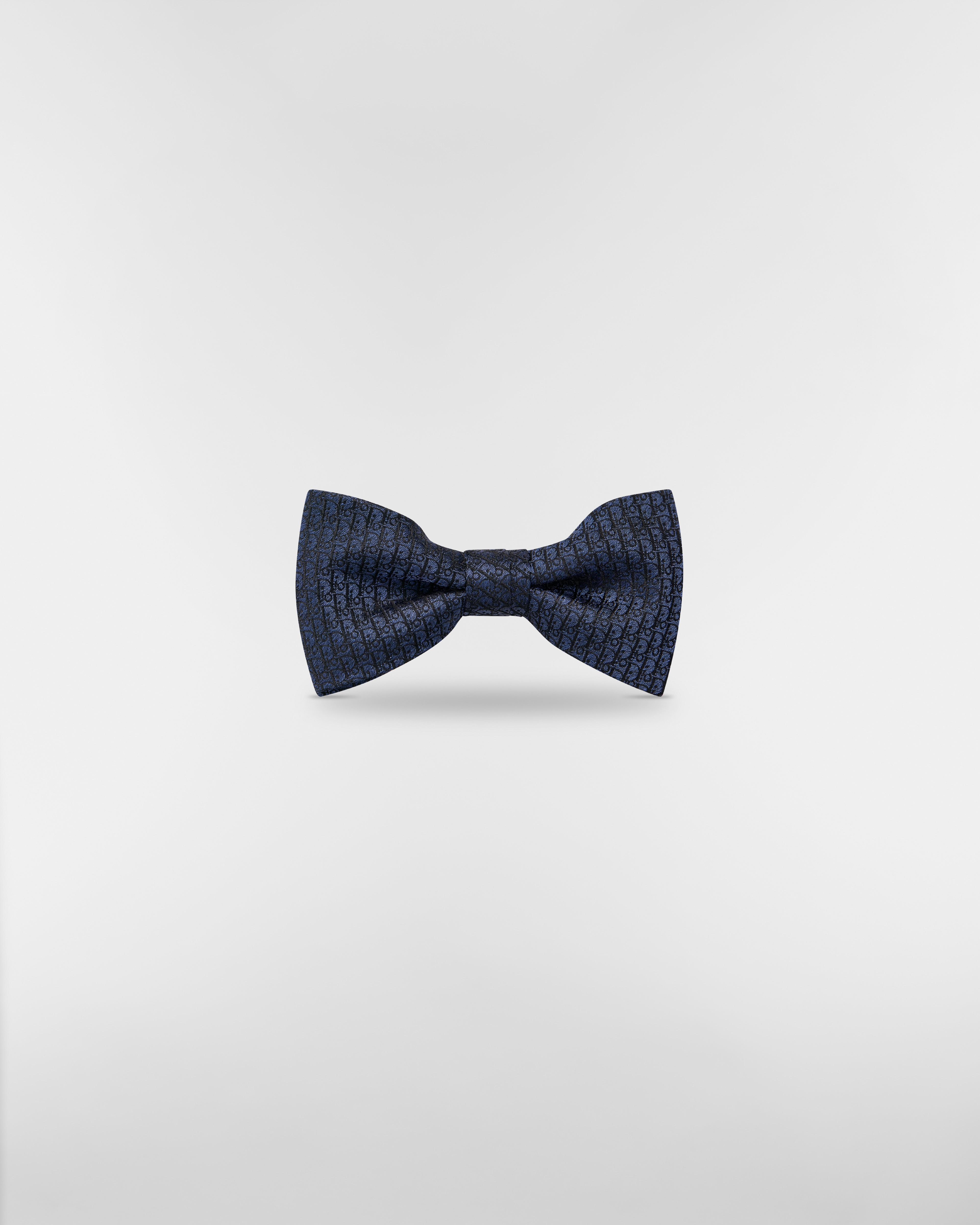 Dior Oblique Bow Tie Blue Silk E01