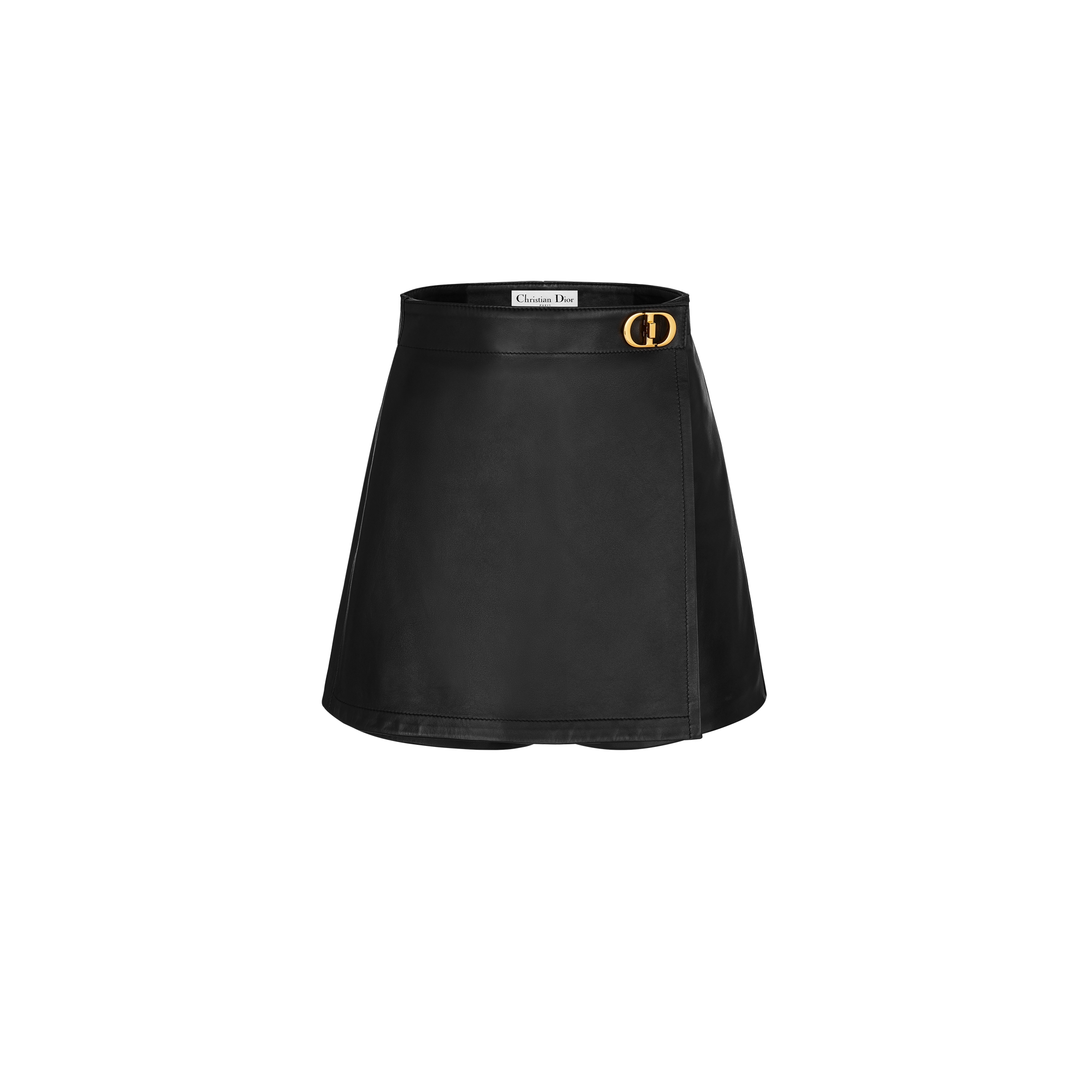 Skort with CD Buckle Black Lambskin E01