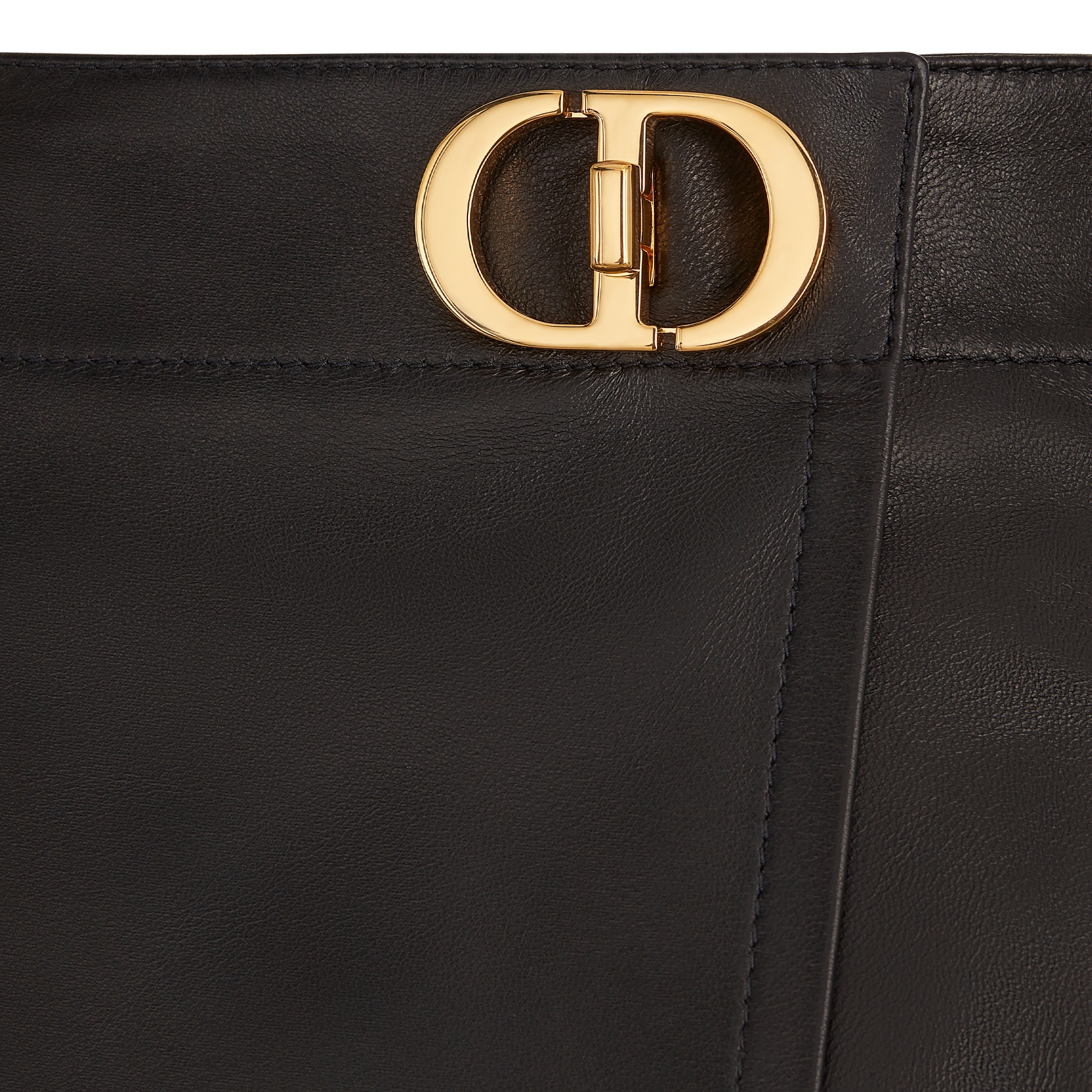 Skort with CD Buckle Black Lambskin E09