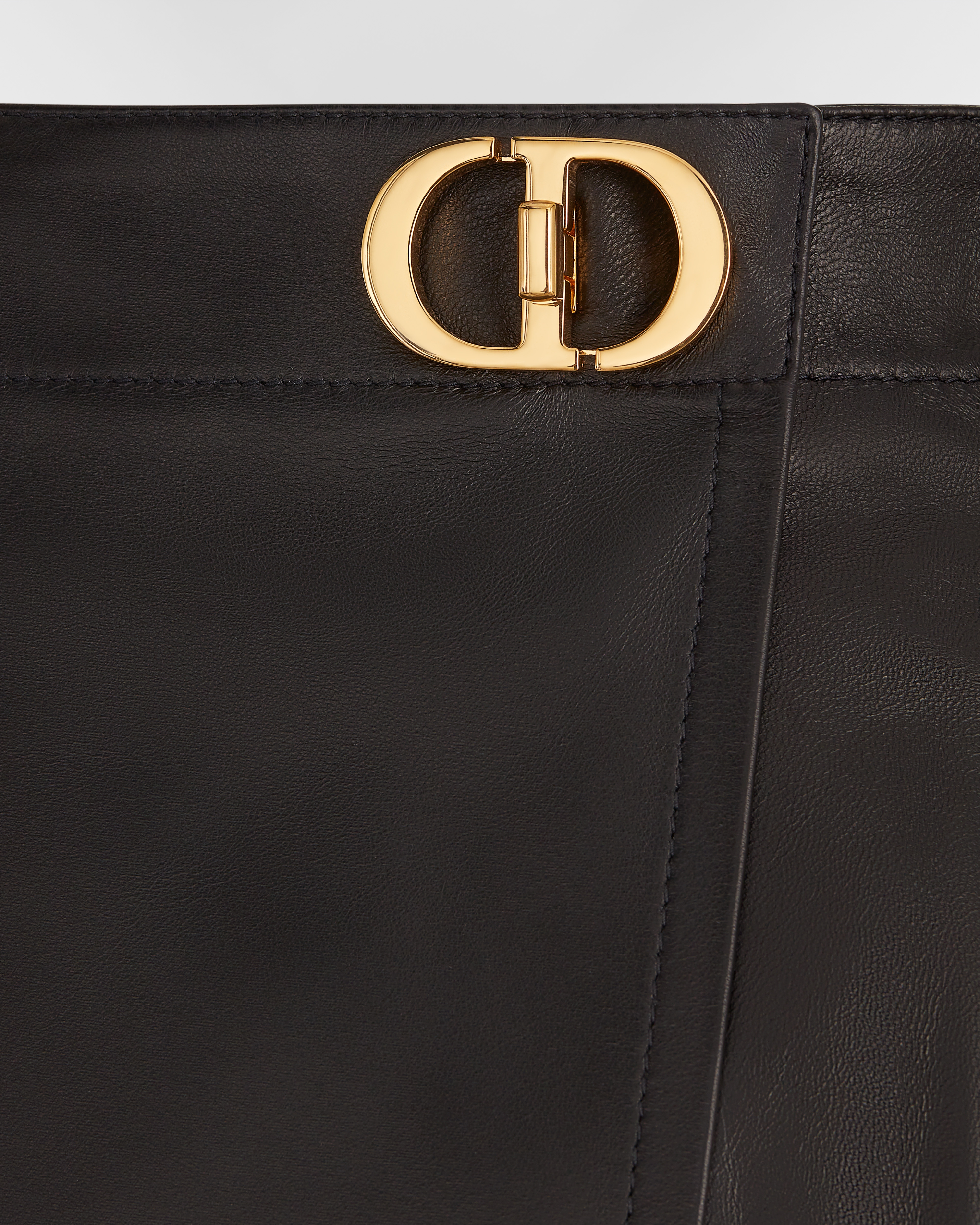 Skort with CD Buckle Black Lambskin E09