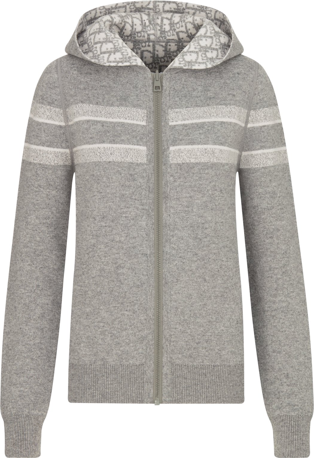 Reversible Zipped Cardigan with Hood Front view