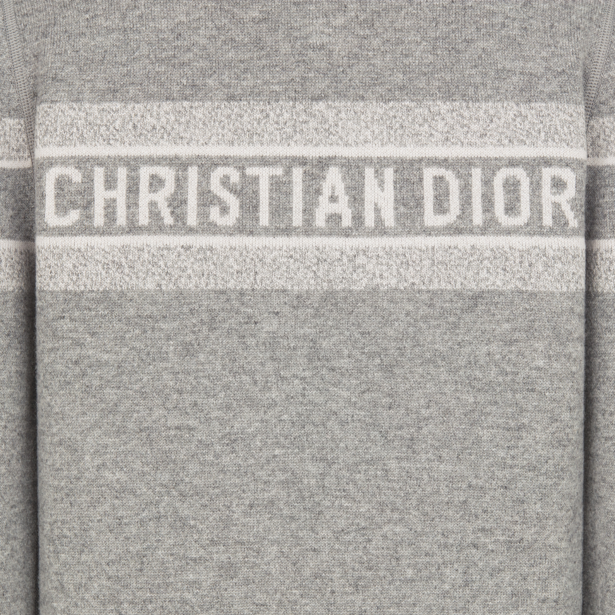 Wendbarer Cardigan mit Reißverschluss und Kapuze Strick aus Kaschmirmischung in Grau mit Dior Oblique Motiv E09