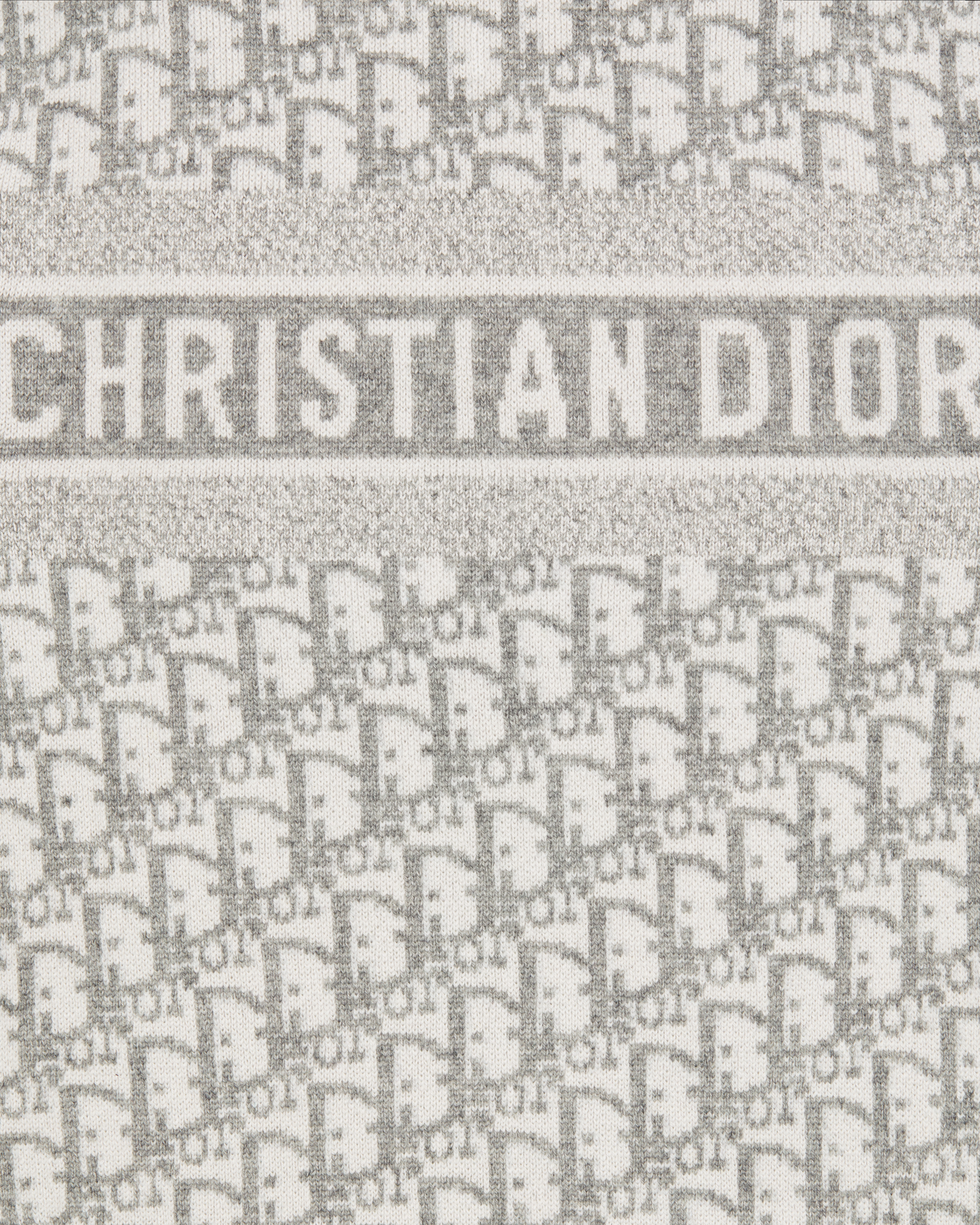 Wendbarer Cardigan mit Reißverschluss und Kapuze Strick aus Kaschmirmischung in Grau mit Dior Oblique Motiv E12