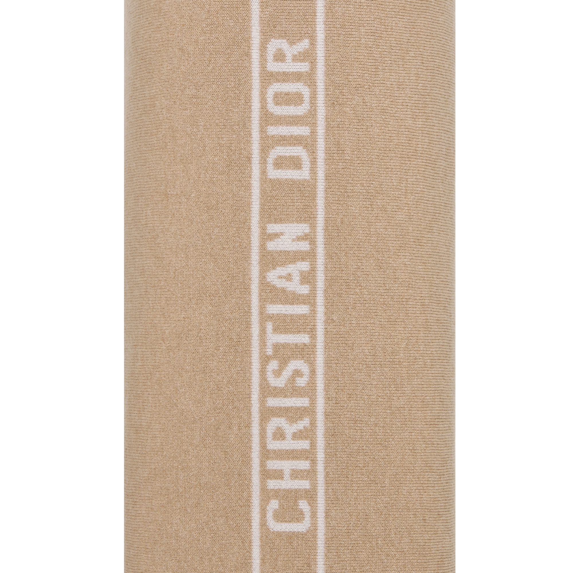 Omkeerbare wijduitlopende broek Beige gebreide kasjmierblend met Dior Oblique-motief E09