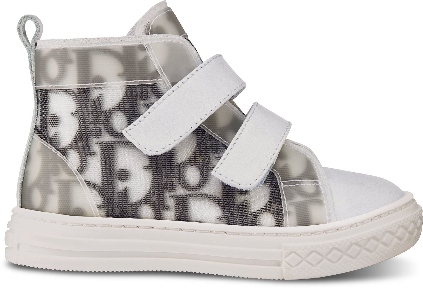 Baby Dior Baby B23 High Top Sneaker White And Black Dior Oblique Technical Canvas Size 19 Boy Shoes