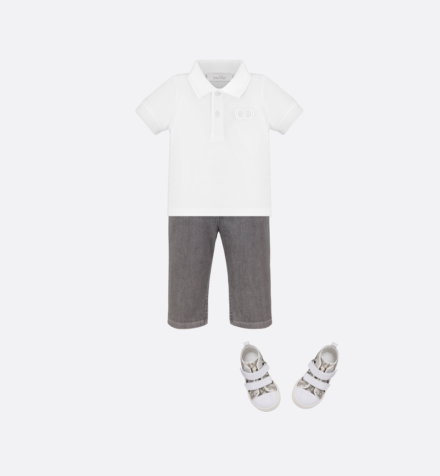 Baby B23 League High-Top Sneaker White and Black Dior Oblique Technical Canvas E12