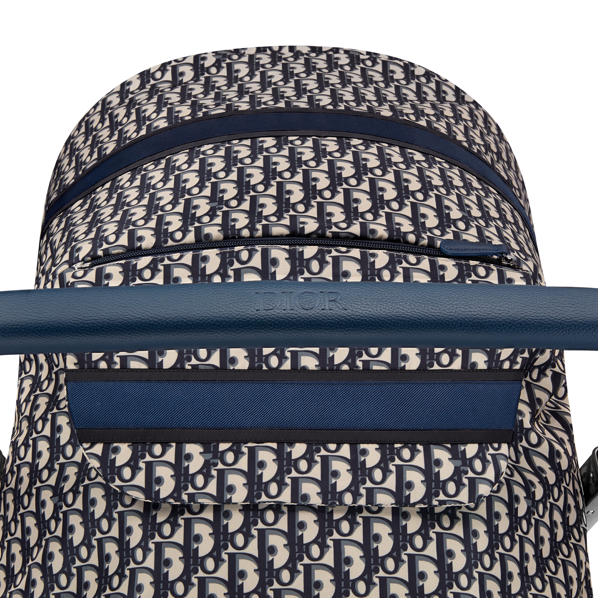 Poussette Toile technique déperlante Dior Oblique bleu et beige E12