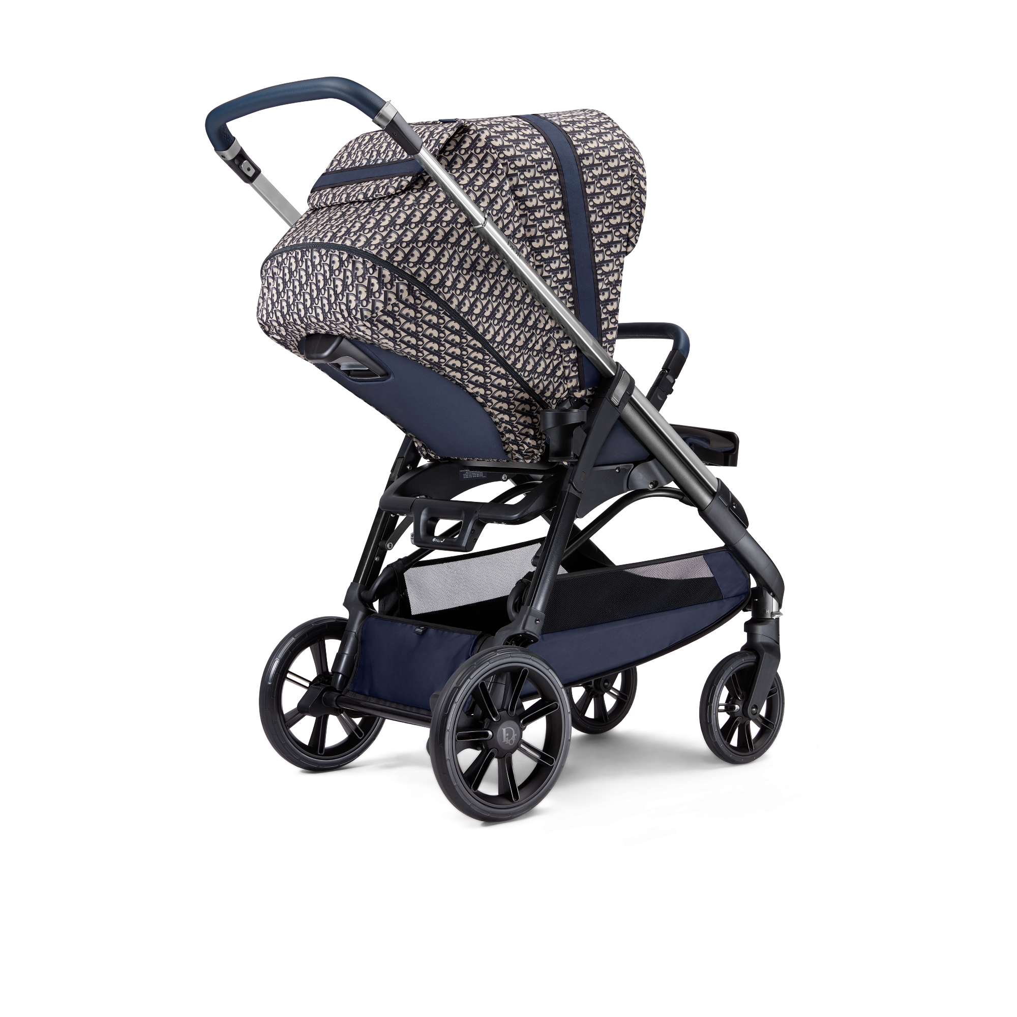 Combo landau et poussette Toile technique déperlante Dior Oblique bleu et beige E11