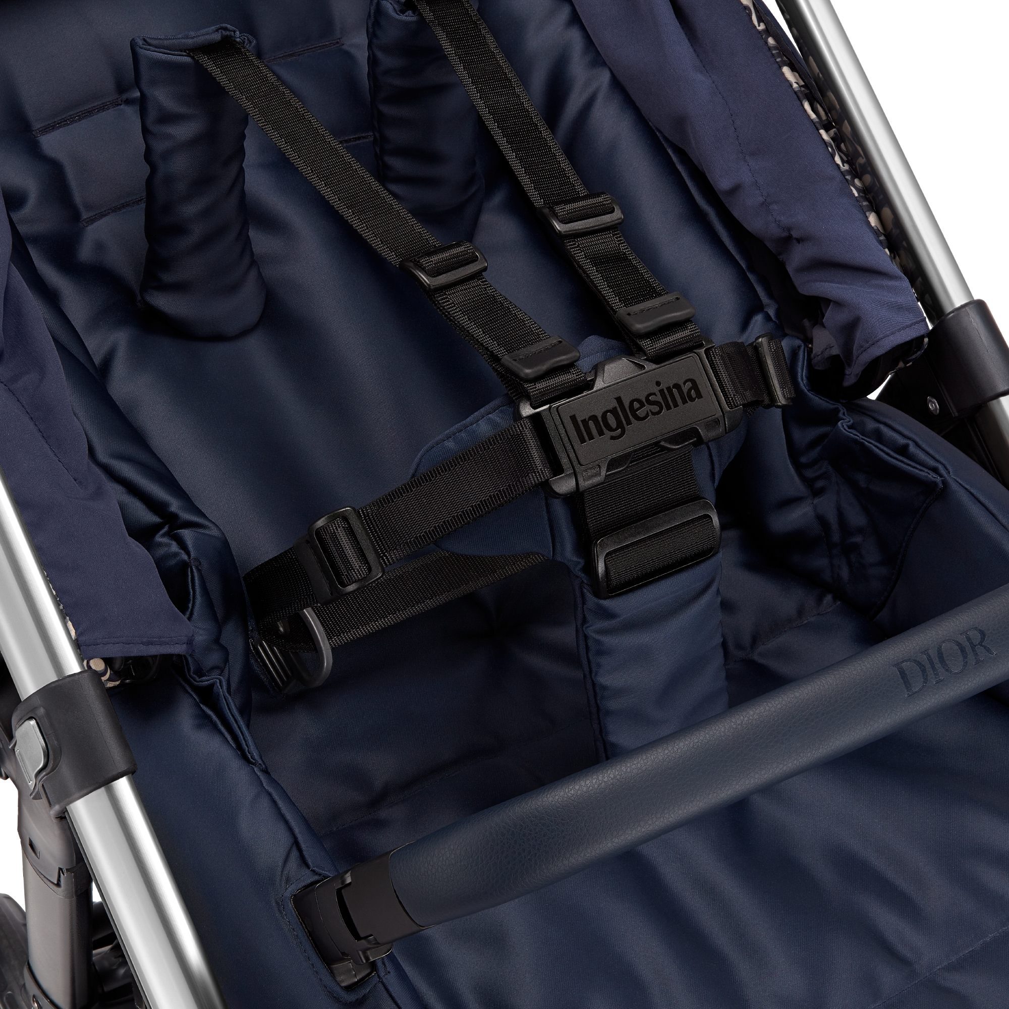 Combo landau et poussette Toile technique déperlante Dior Oblique bleu et beige E12