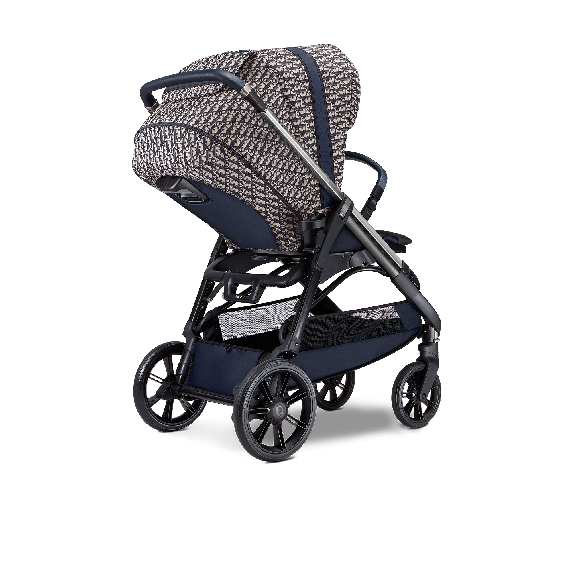 Poussette Toile technique déperlante Dior Oblique bleu et beige E03