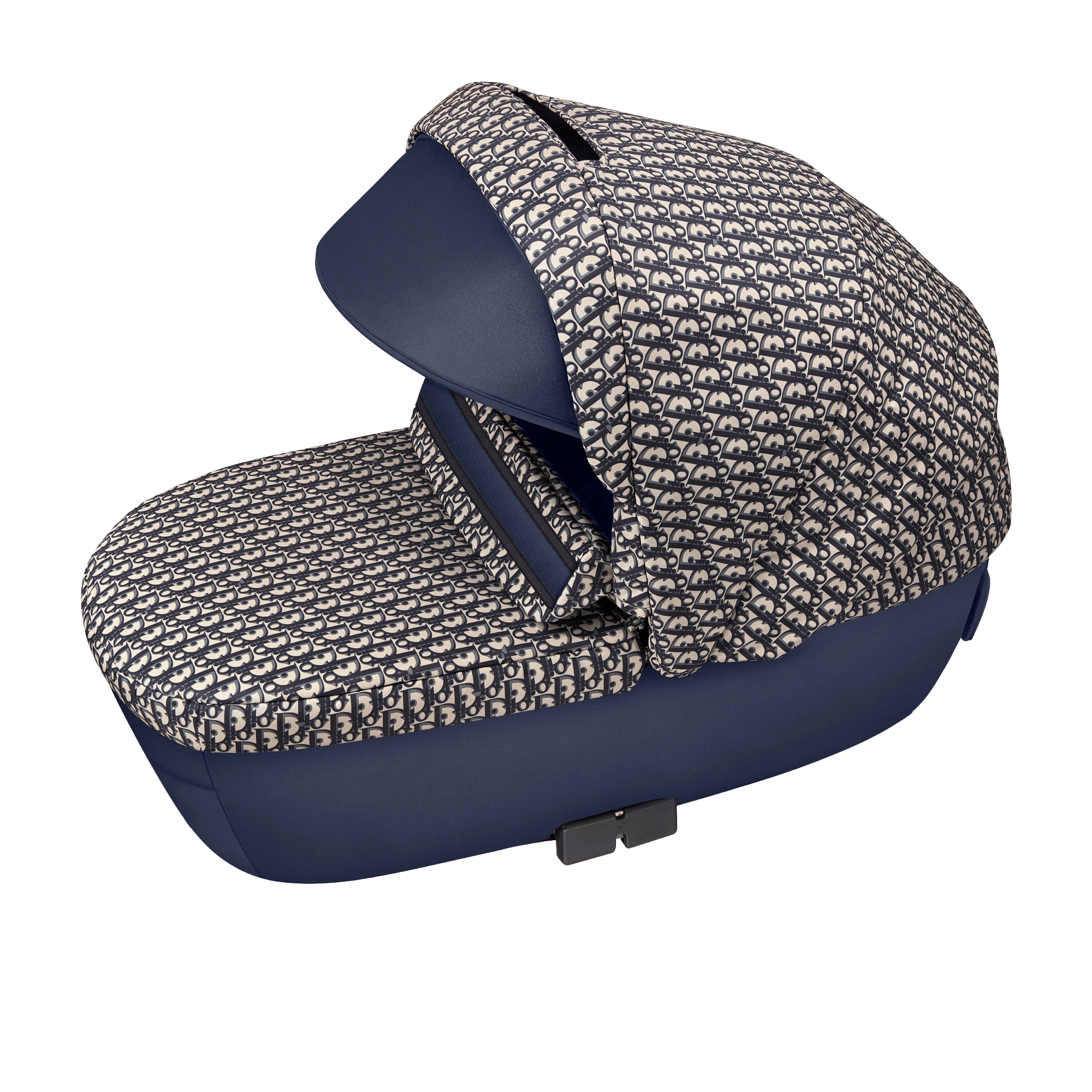 Bassinet and Stroller Combo Blue and Beige Dior Oblique Water-Repellent Technical Fabric E07