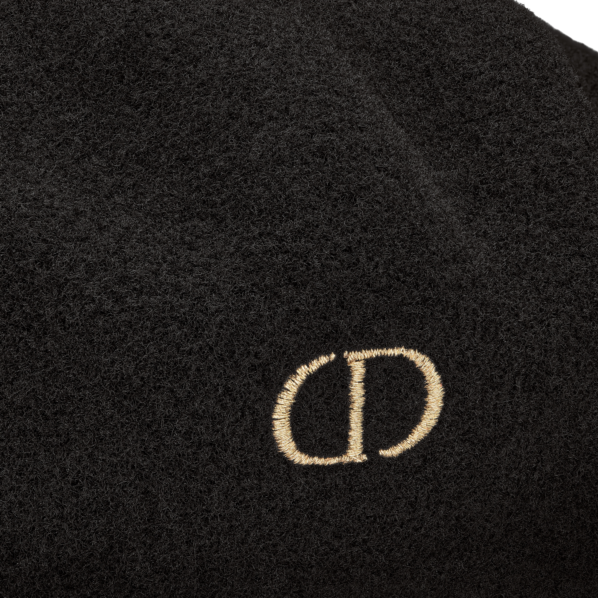 Kids' Beret Black Wool Felt E09