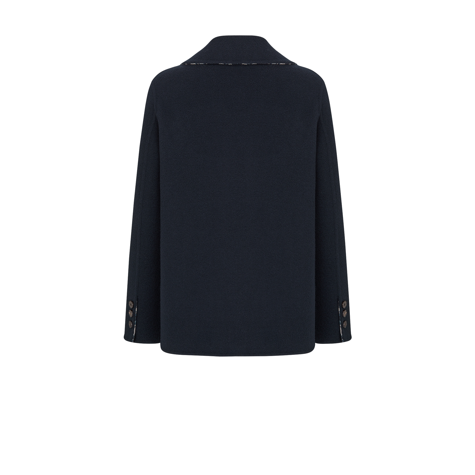 Peacoat Navy Blue Double-Sided Wool with Dior Oblique Interior E08