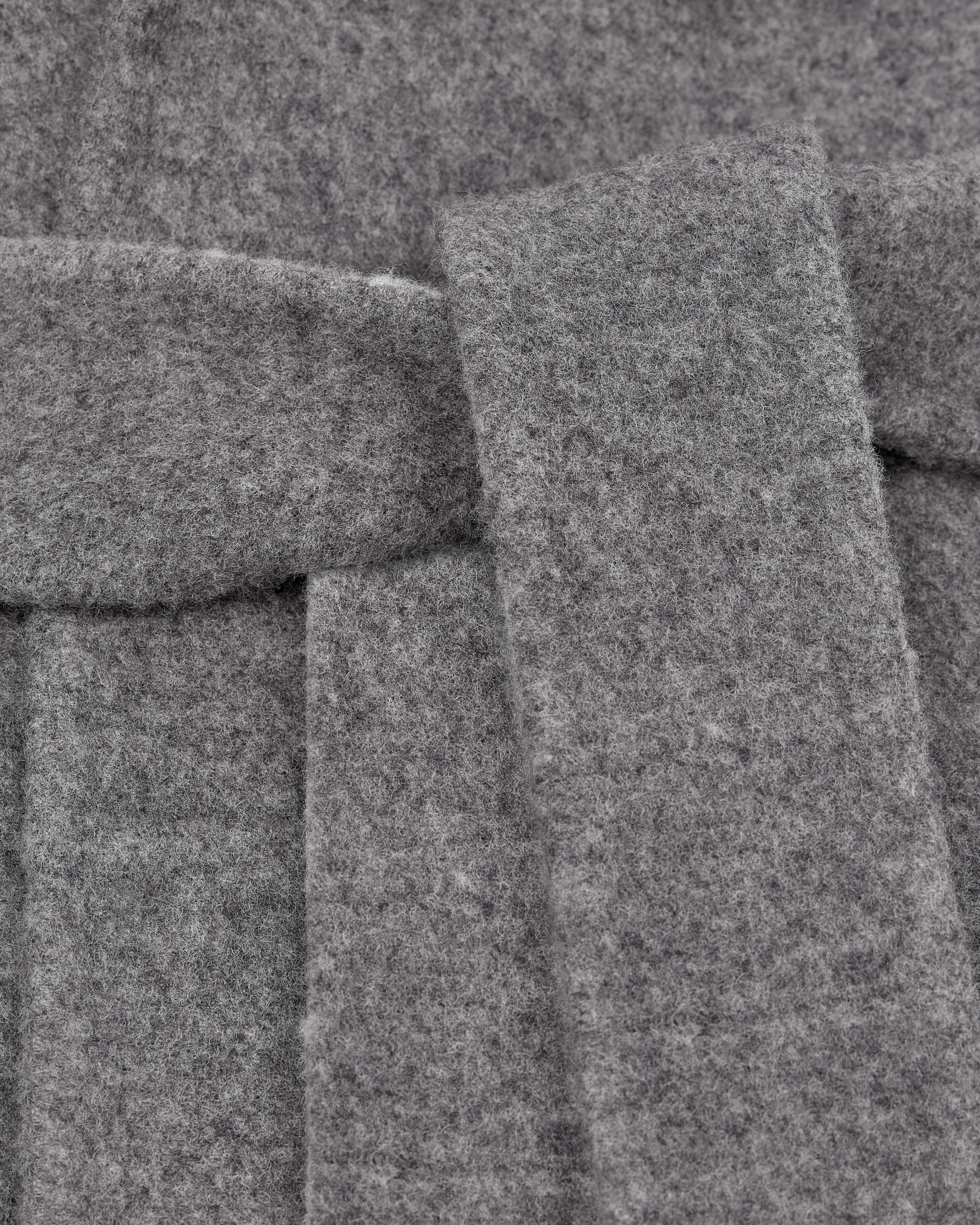 Jas met riem Grijze dubbelzijdige scheerwol E09