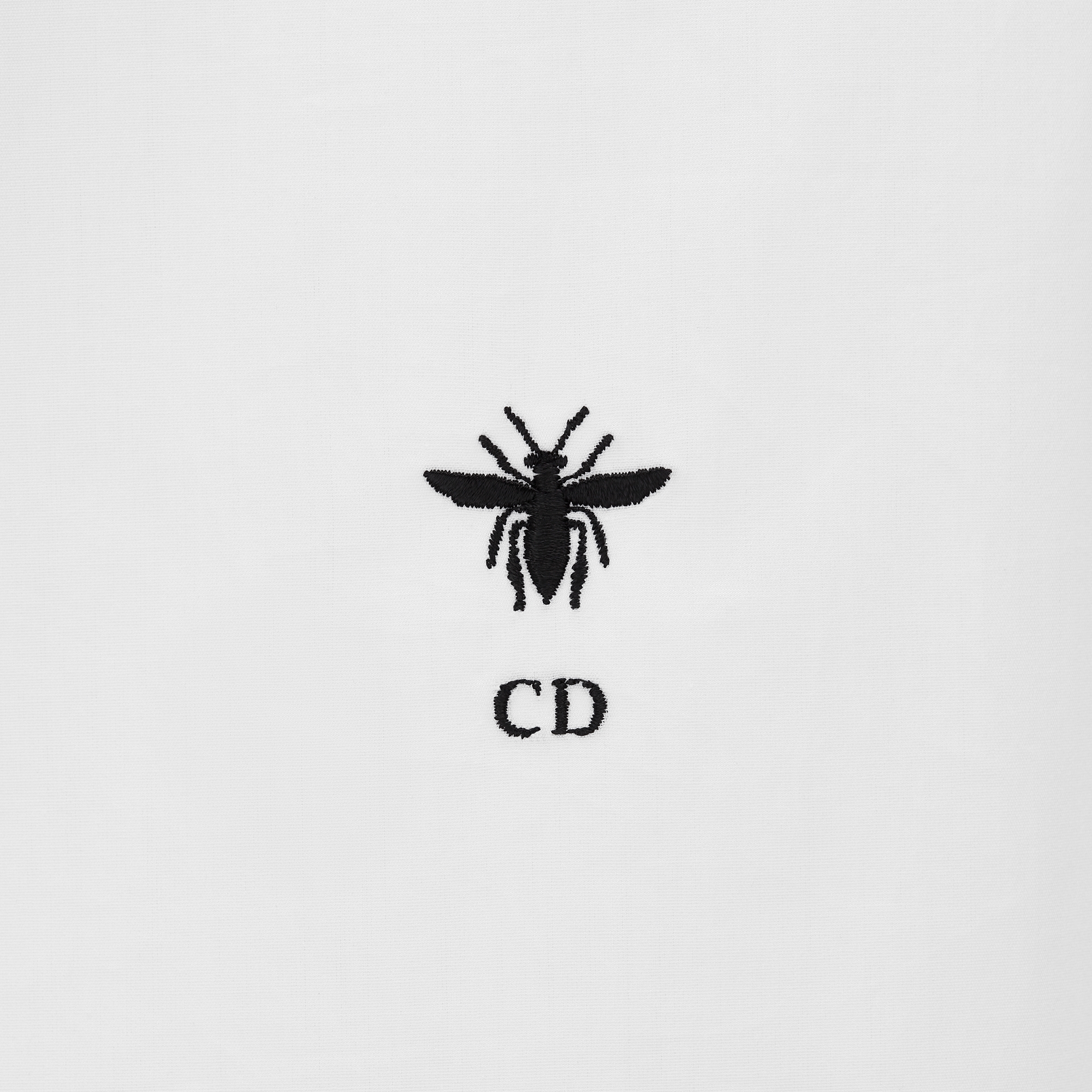 Cropped Button-Up Blouse White Cotton Poplin E09