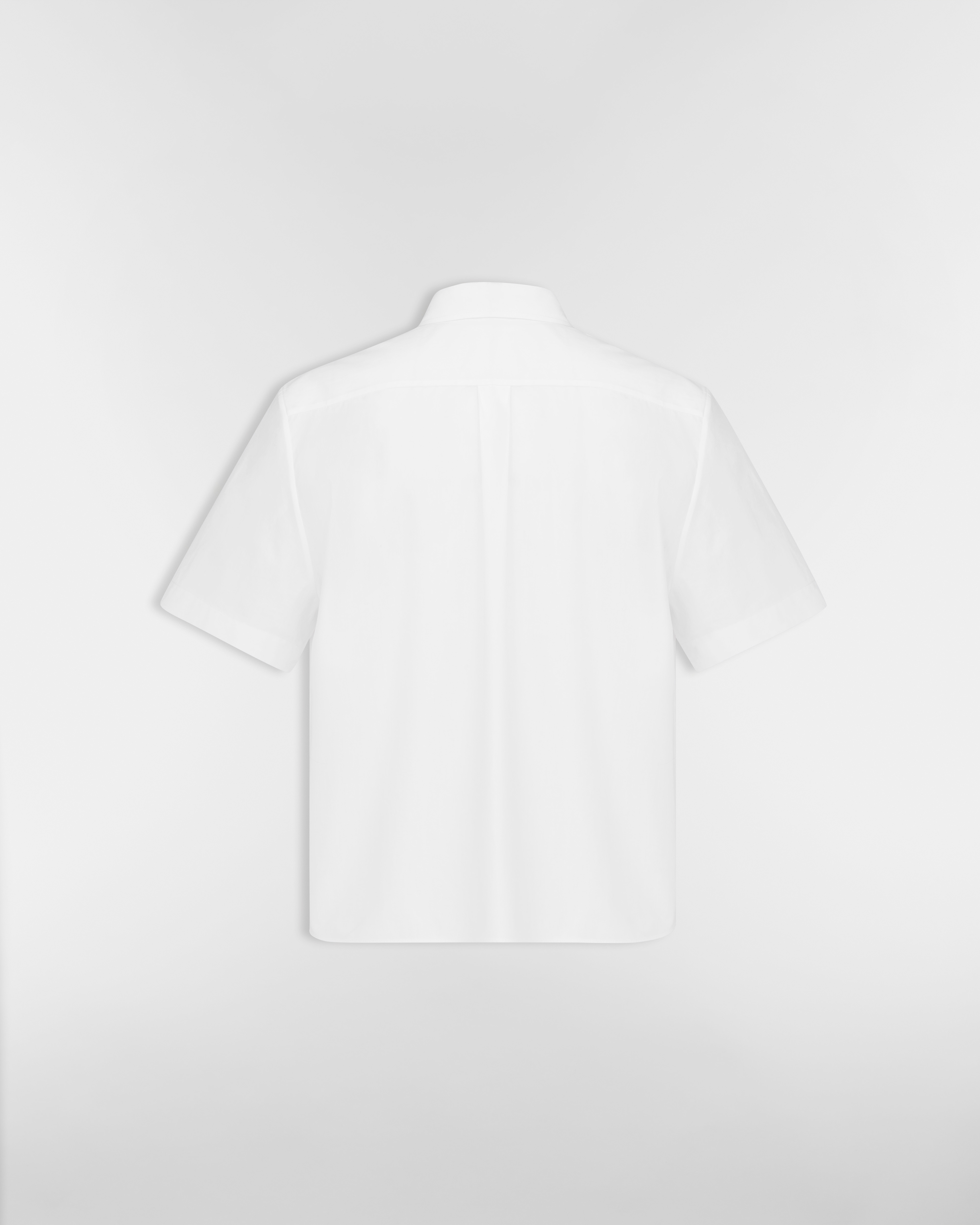 Blouse courte boutonnée Popeline de coton blanc E08