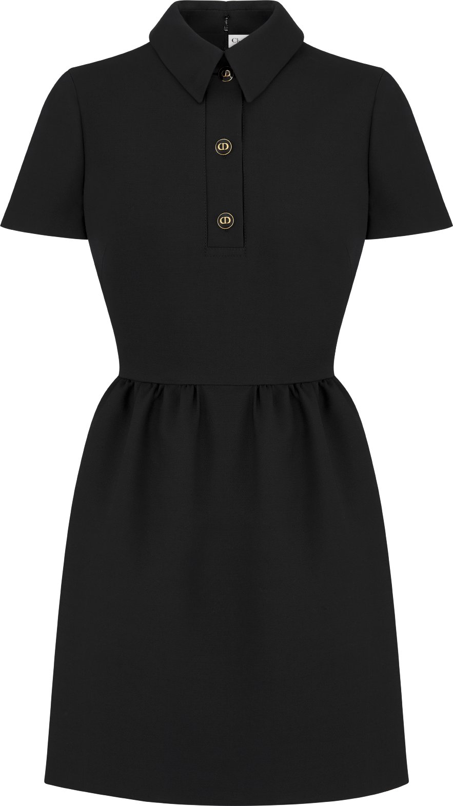 Fitted Dress with CD Buttons Front view Front view