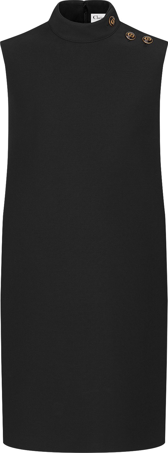Short Dress with CD Buttons Front view Front view