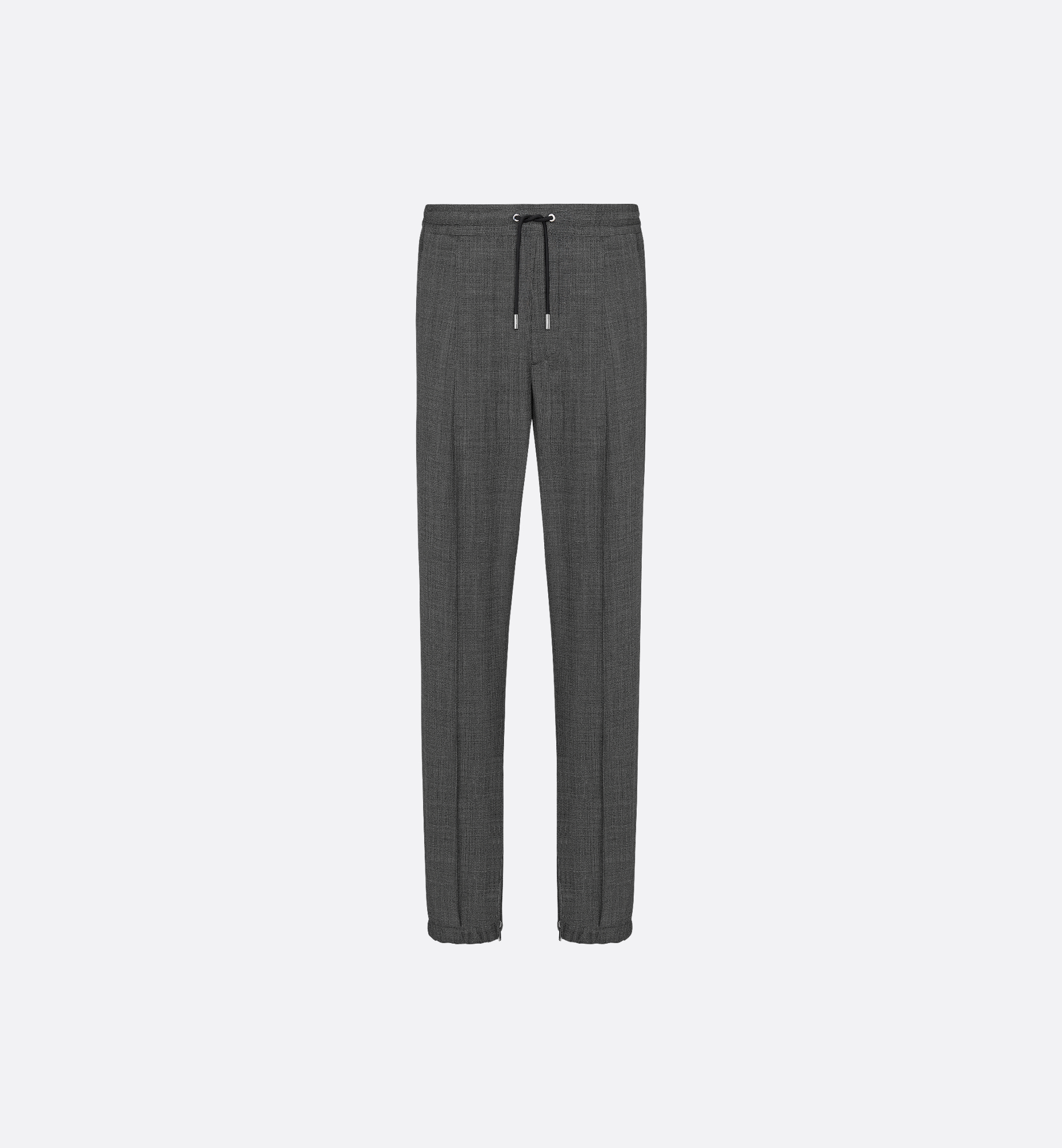 Micro-Houndstooth Track Pants Gray Wool | DIOR Micro-Houndstooth Track Pants Gray Wool | DIOR