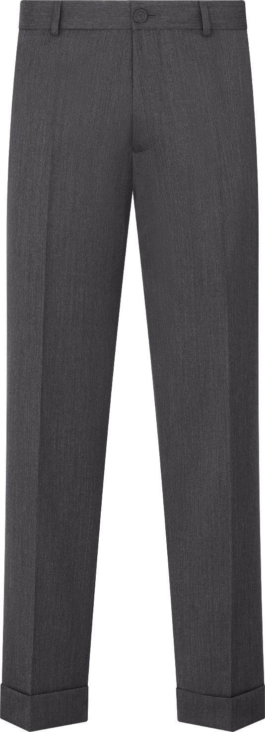 Tailored and Cuffed Chino Pants Gray Wool Blend Twill DIOR