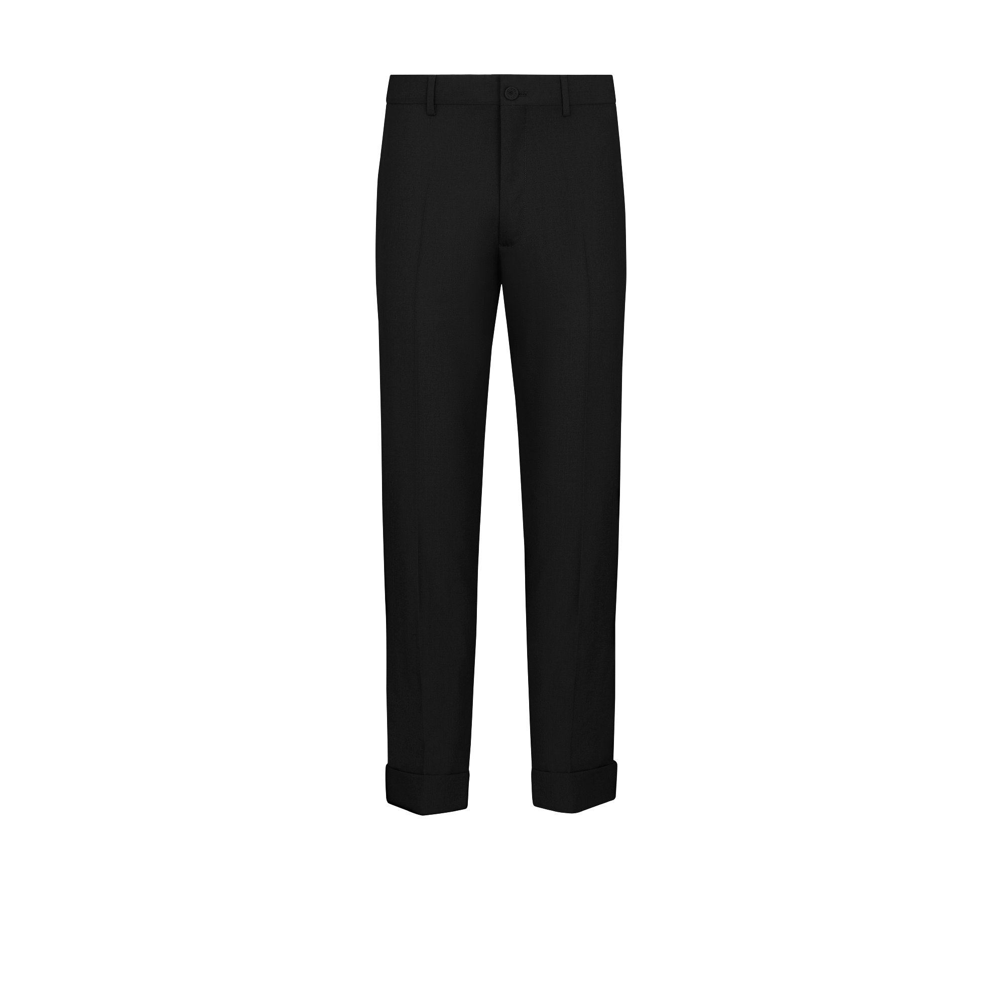 Tailored Chinos Black Virgin Wool and Mohair E01