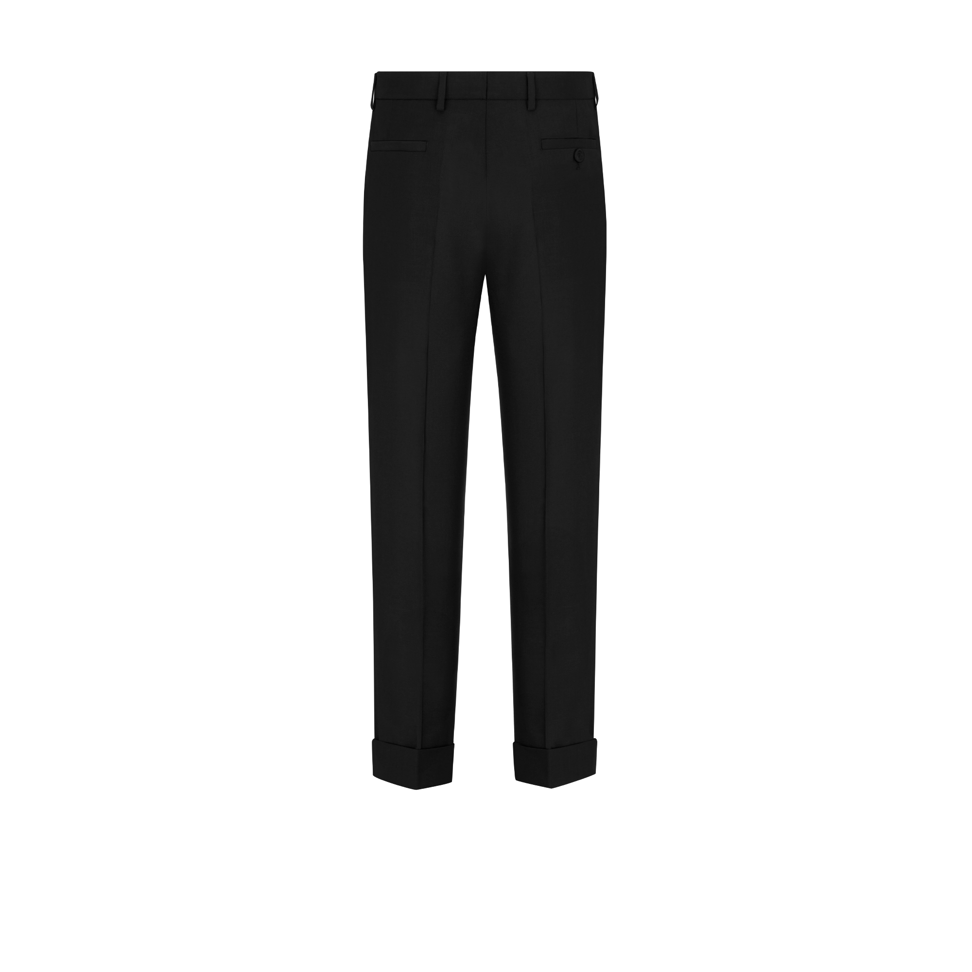 Tailored Chinos Black Virgin Wool and Mohair E08