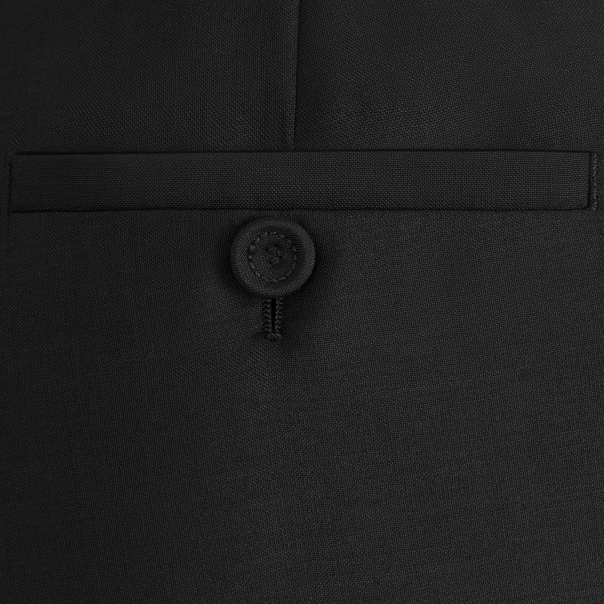 Tailored Chinos Black Virgin Wool and Mohair E09