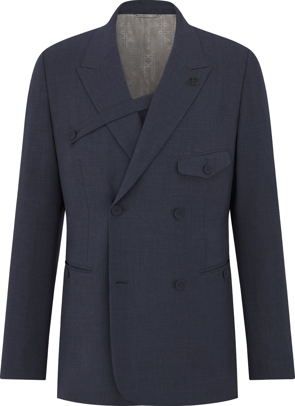 Chaqueta de botonadura doble con tira con botón aria_man_viewcode_e01