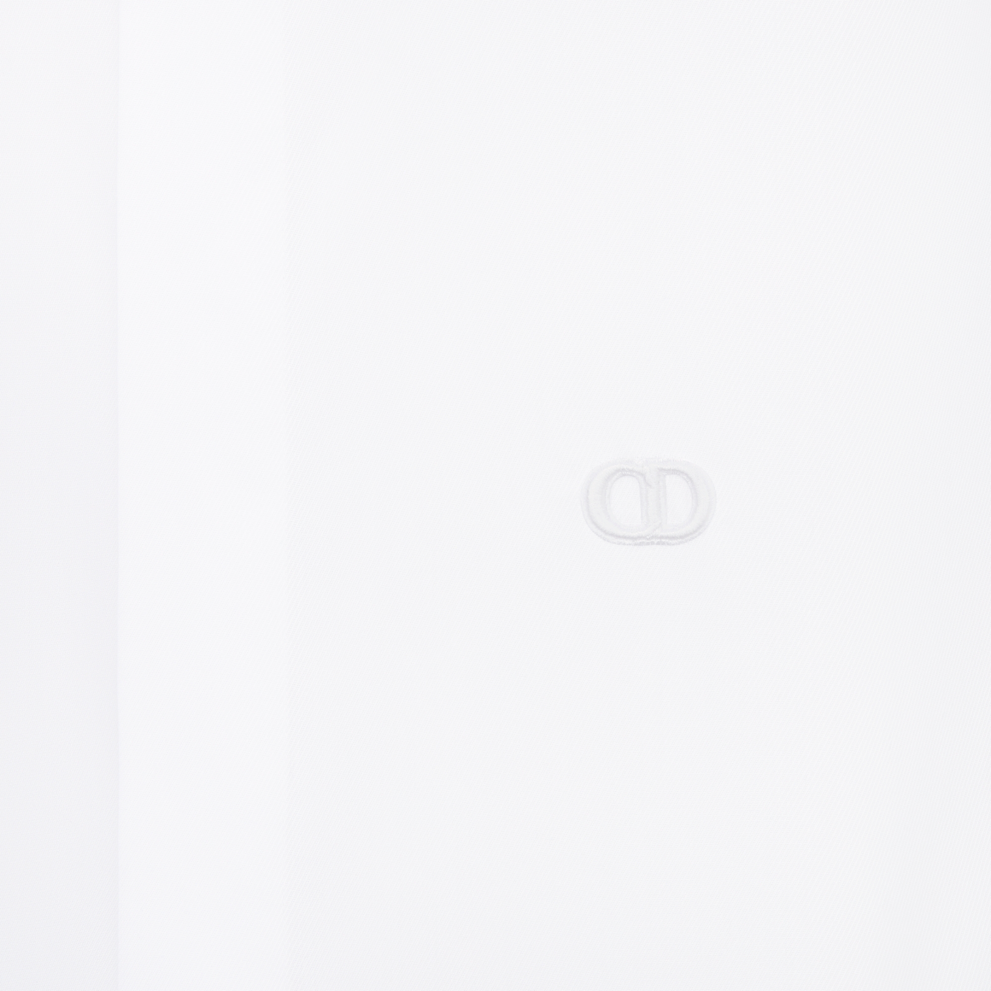 CD Icon 자수 셔츠 화이트 코튼 트윌 E09