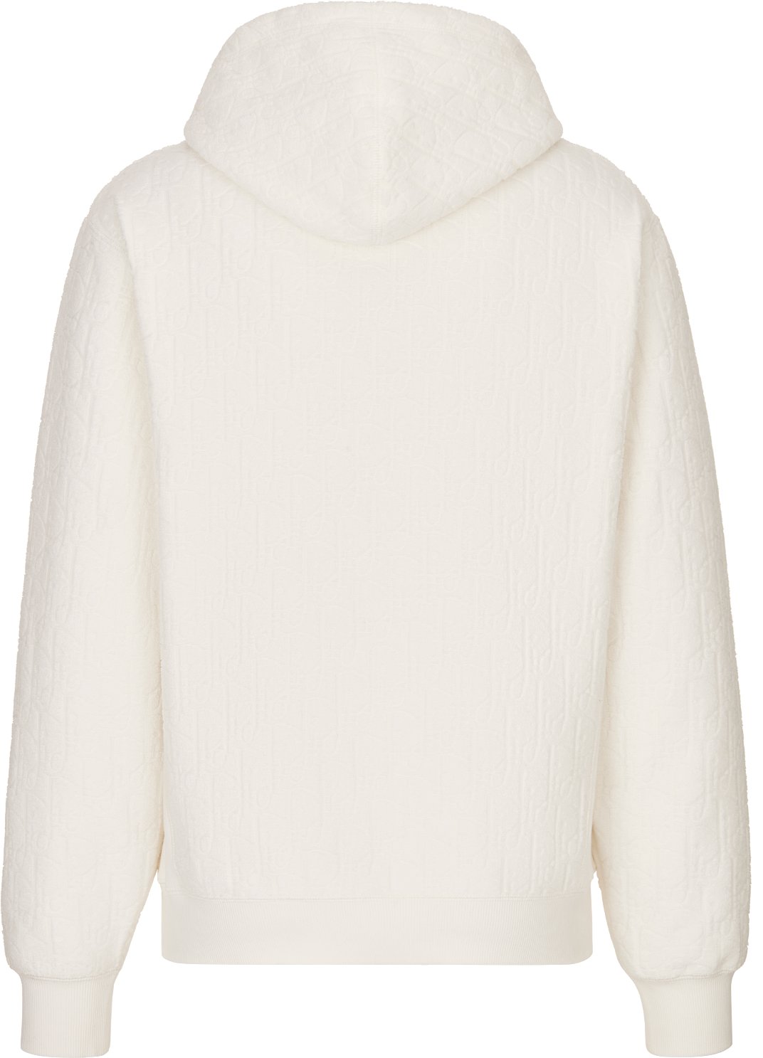 Dior Oblique Relaxed Fit Hooded Sweatshirt Off White Terry Cotton Jacquard DIOR