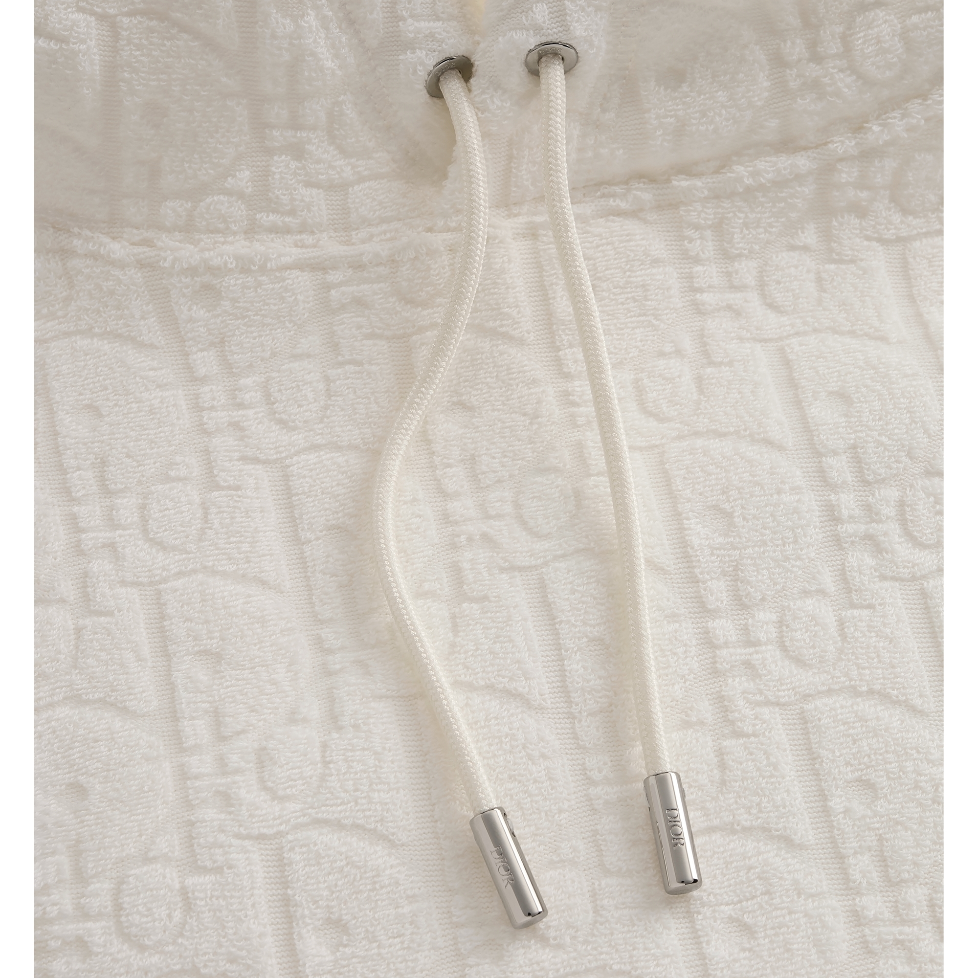 Dior Oblique Relaxed-Fit Hooded Sweatshirt Off-White Cotton Fleece E09