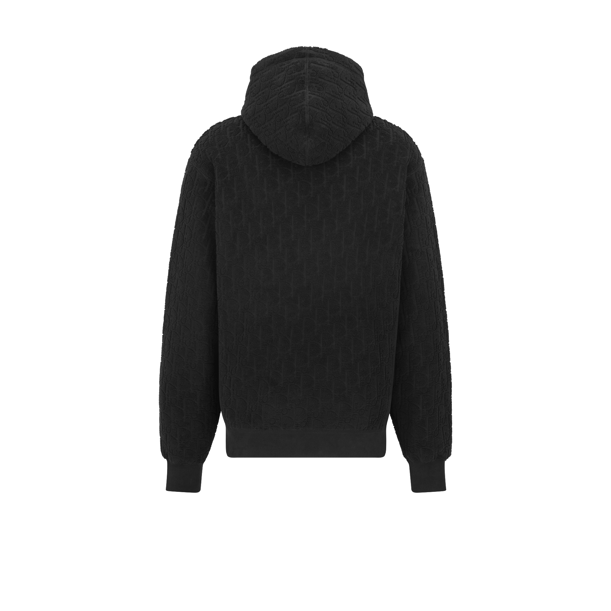Dior Oblique Relaxed-Fit Hooded Sweatshirt Black Cotton Fleece E08