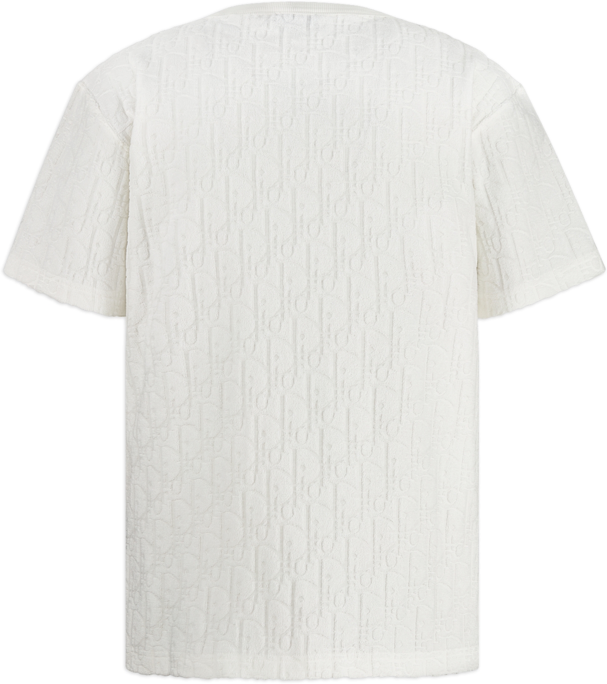 T shirt met Dior Oblique motief in een relaxed fit model Gebroken witte badstof met jacquard DIOR
