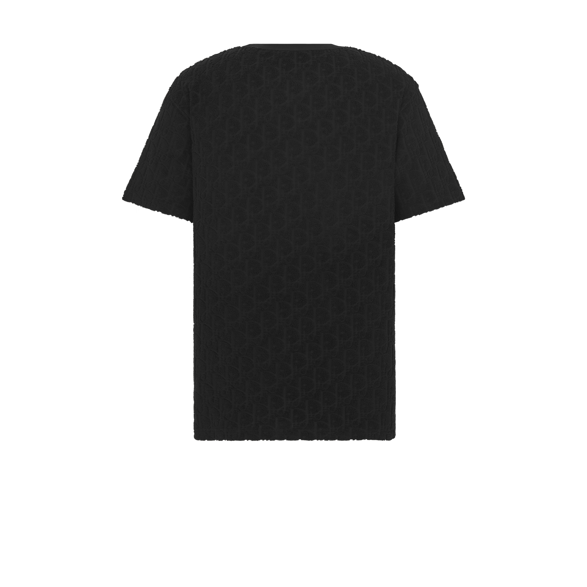Dior Oblique Relaxed-Fit T-Shirt Black Terry Cotton Jacquard E08