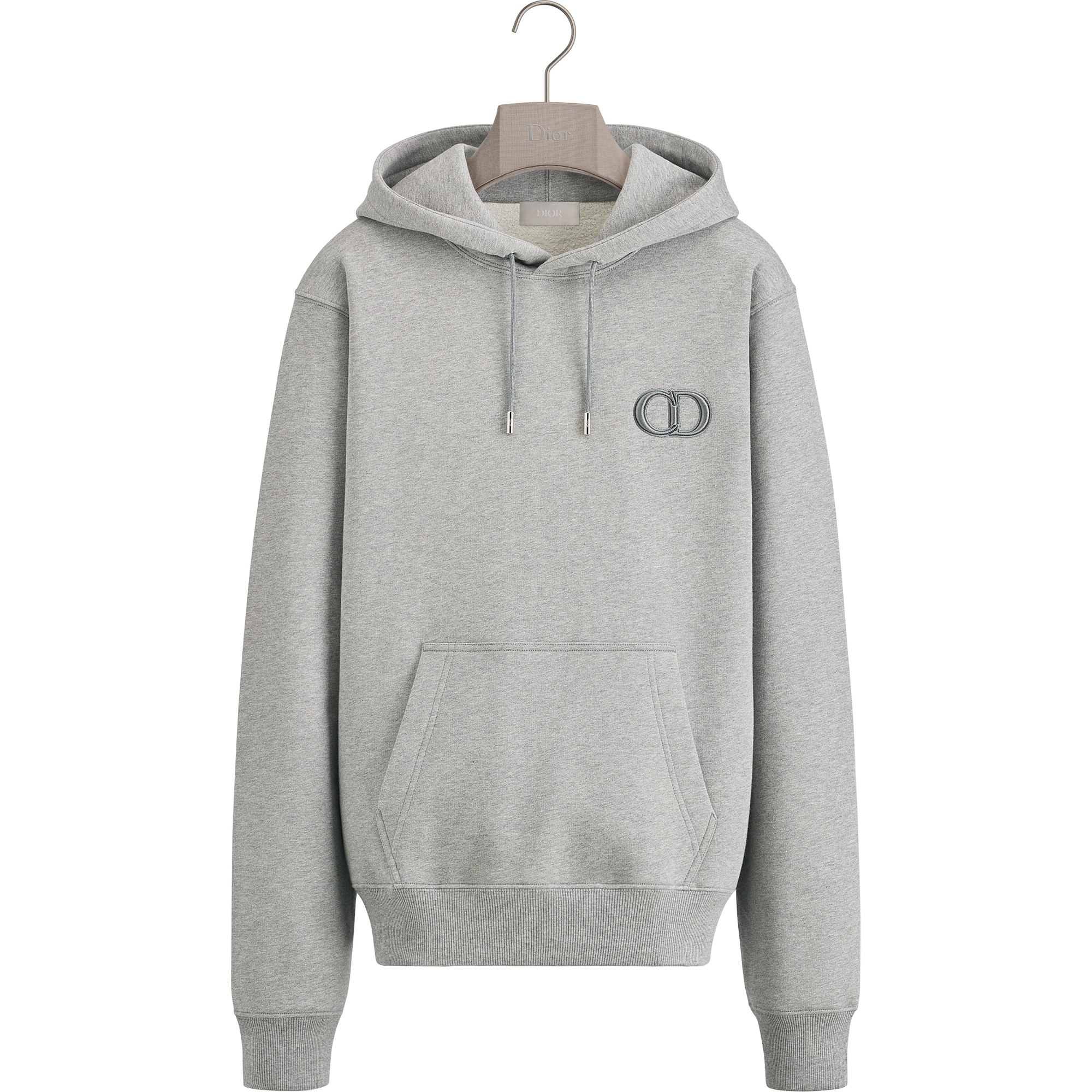  Baumwollfleece in Grau