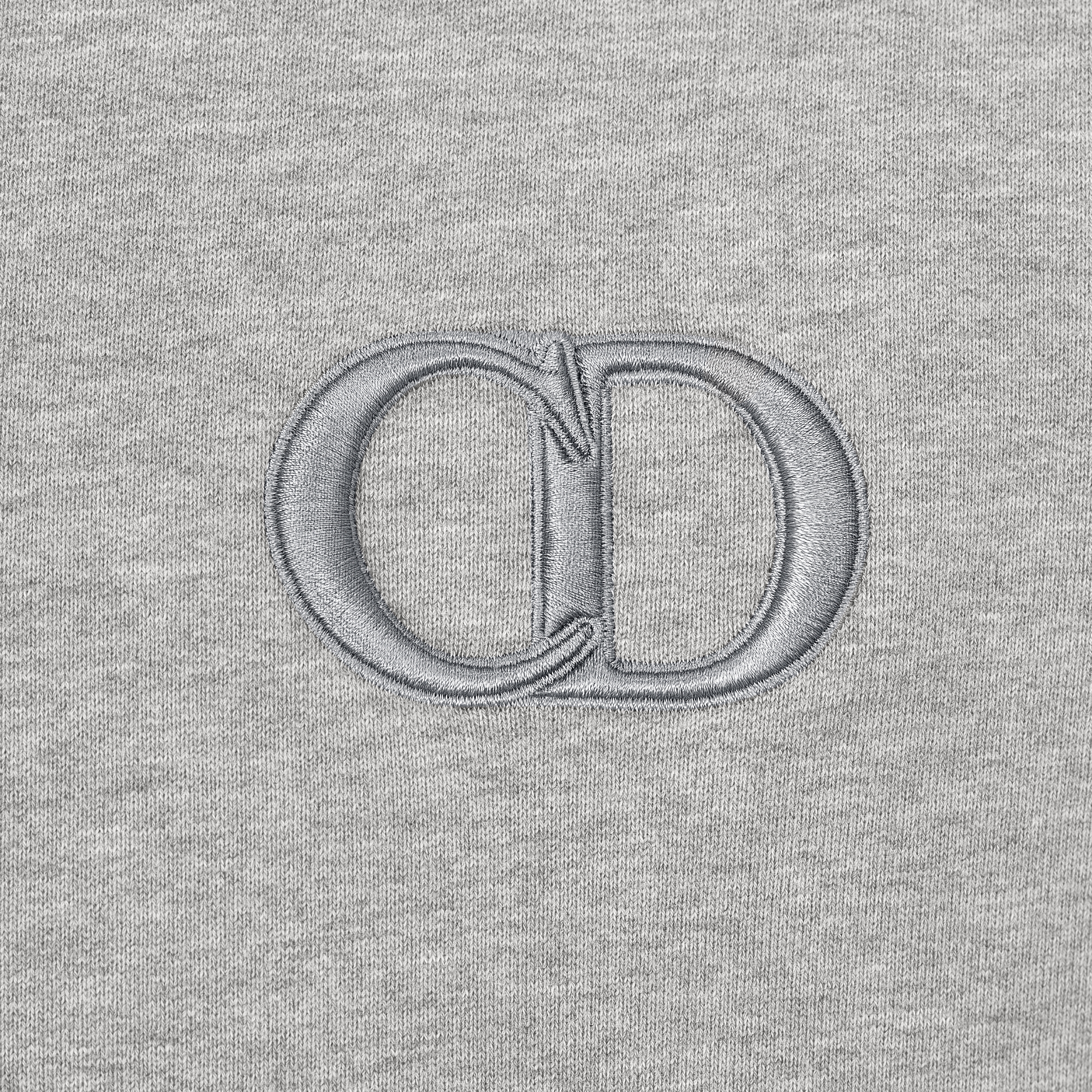 CD Icon Hooded Sweatshirt Gray Cotton Fleece E09