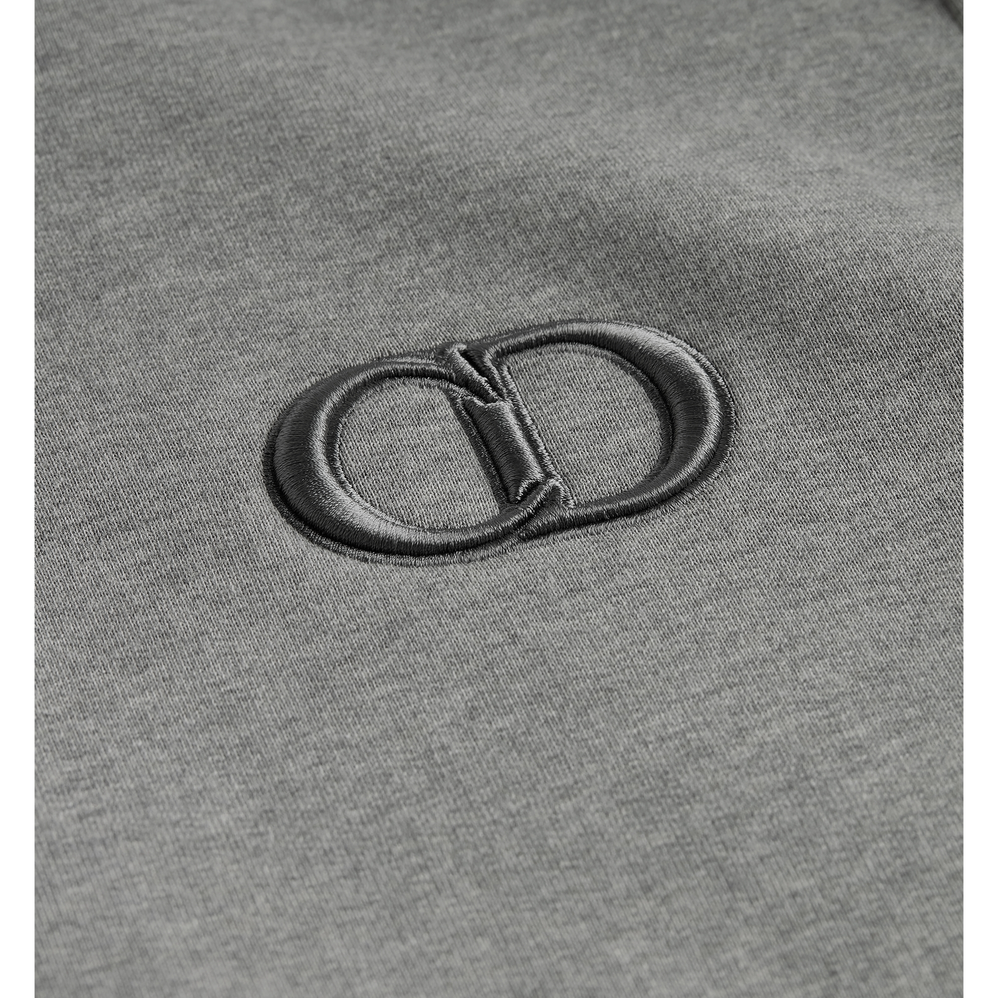 CD Icon Hooded Sweatshirt Gray Cotton Fleece E10
