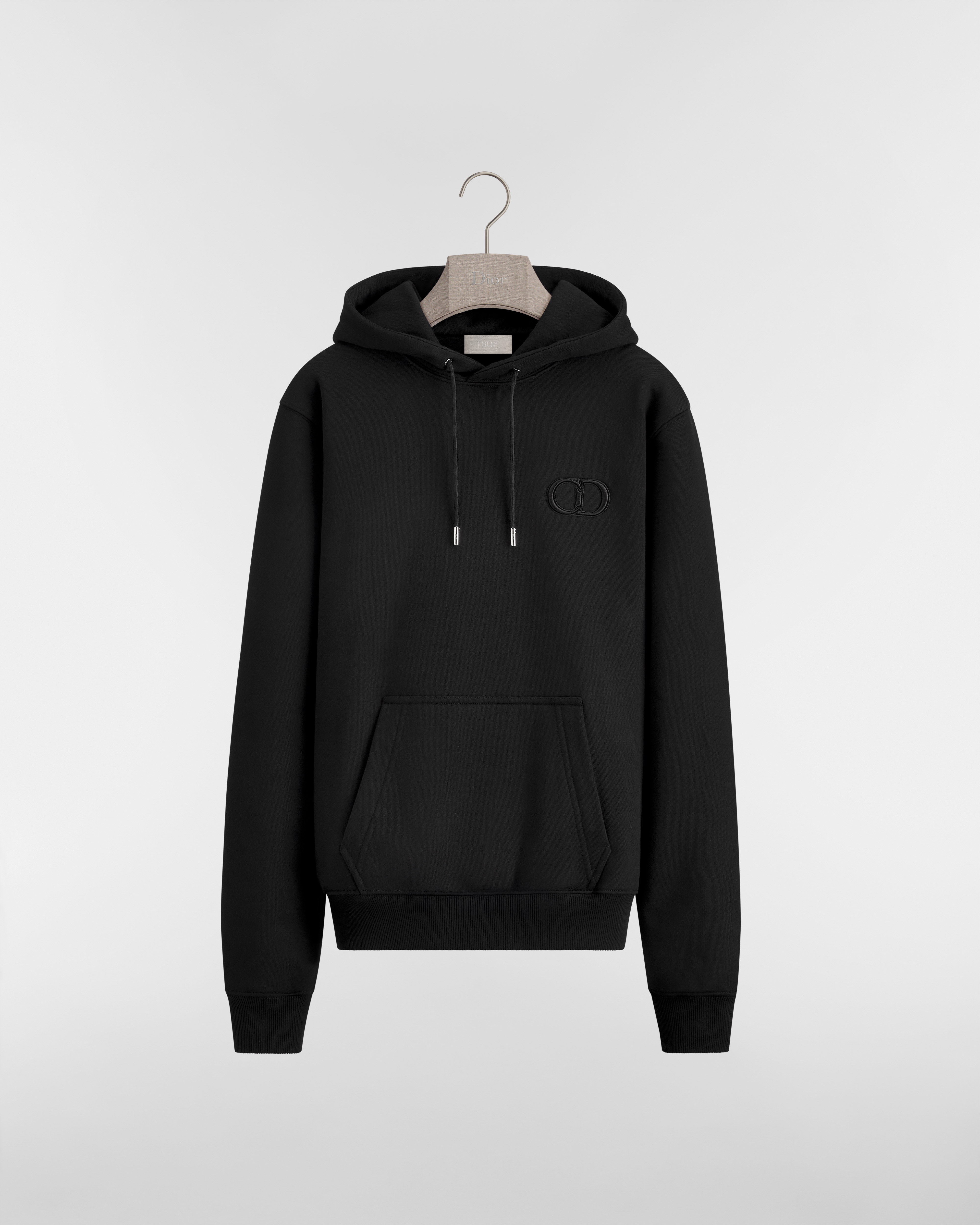 CD Icon Hooded Sweatshirt Black Cotton Fleece E01