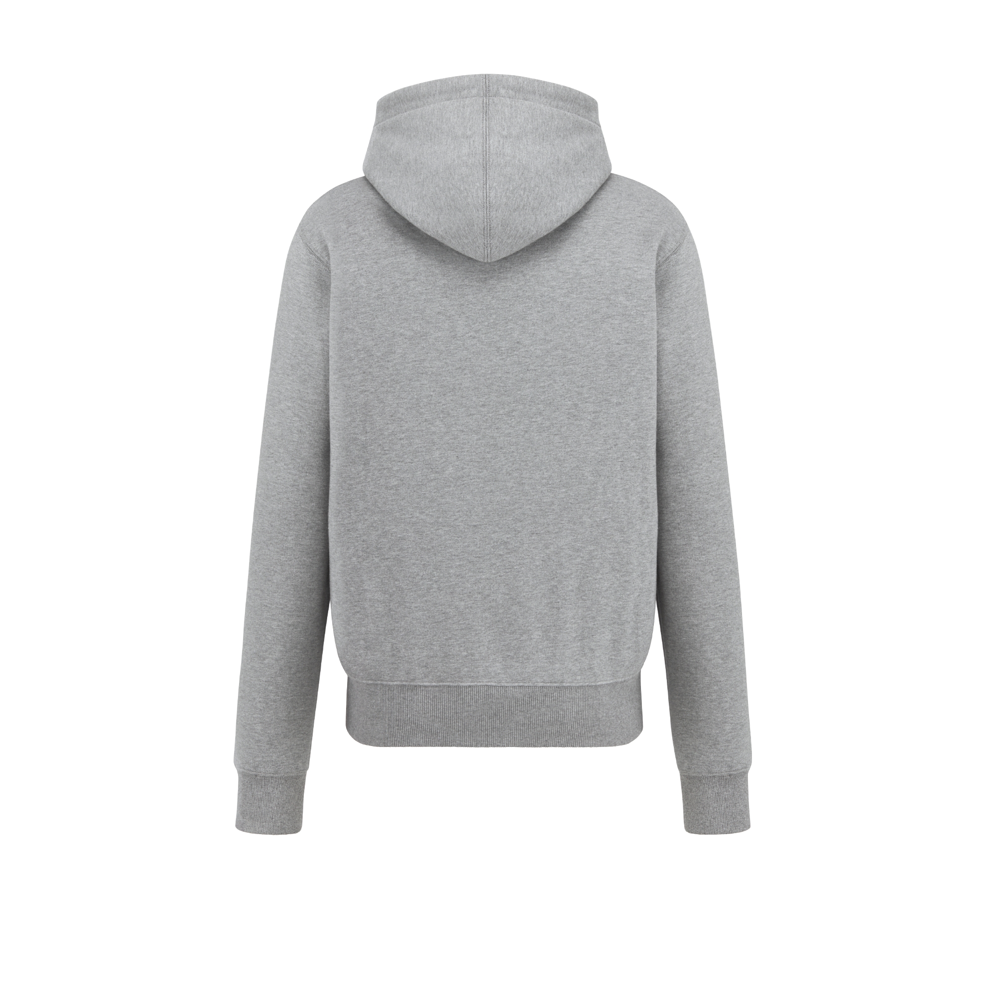 Trui met capuchon en CD Icon-kenmerk Grijze katoenfleece E08