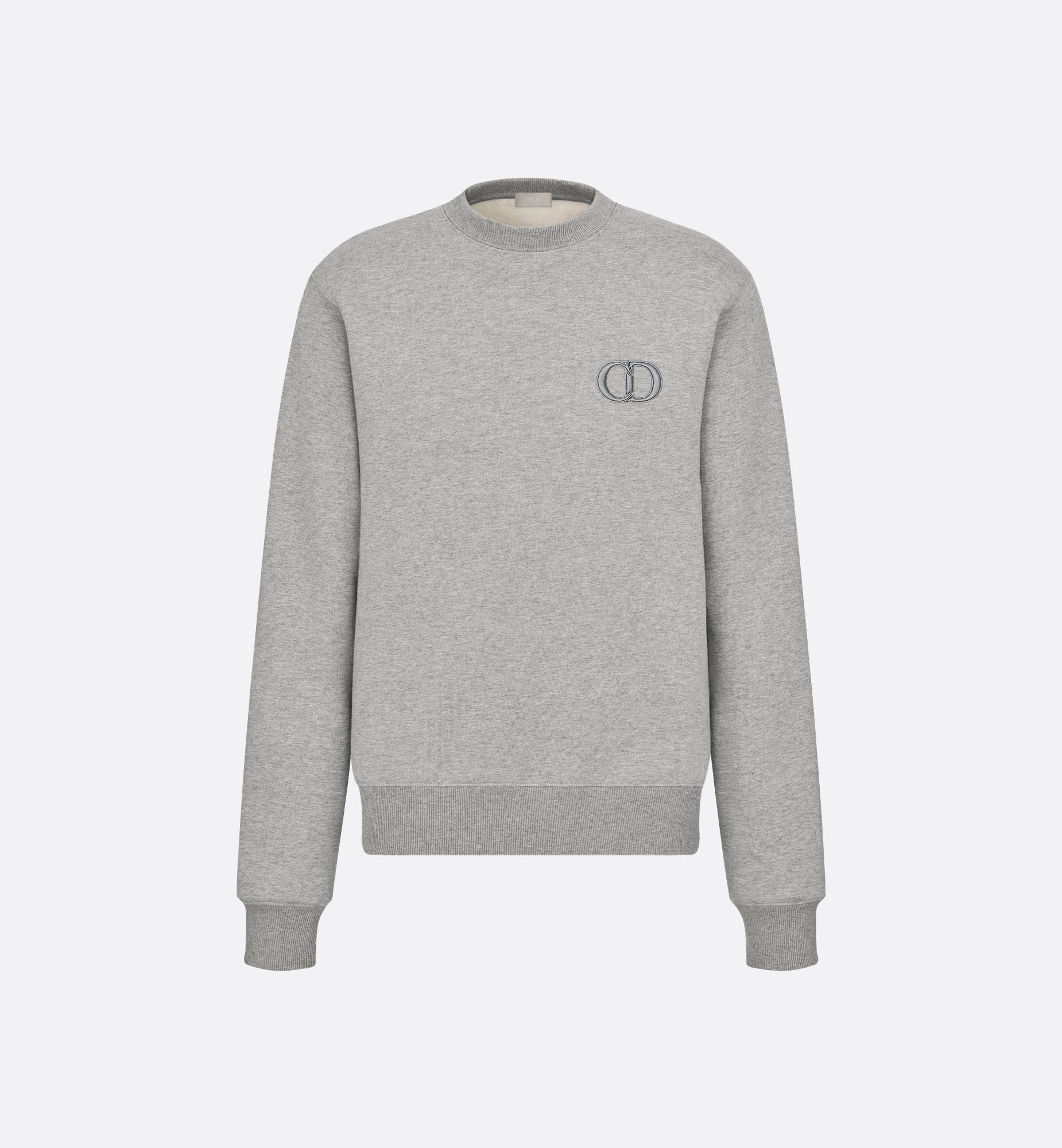 CD Icon Sweatshirt Gray Cotton Fleece | DIOR CD Icon Sweatshirt Gray Cotton Fleece | DIOR
