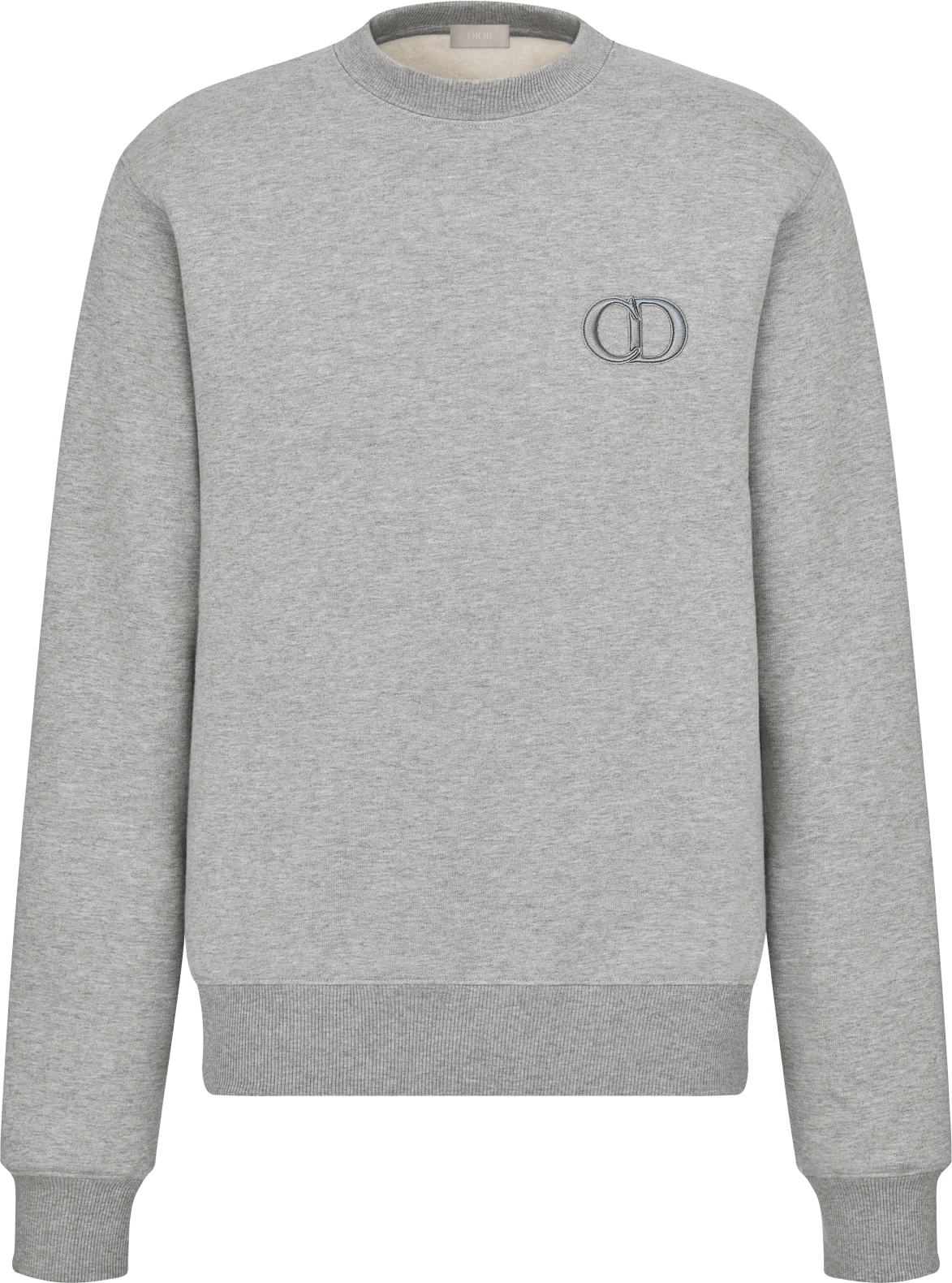 CD Icon Hooded Sweatshirt Gray Cotton Fleece DIOR