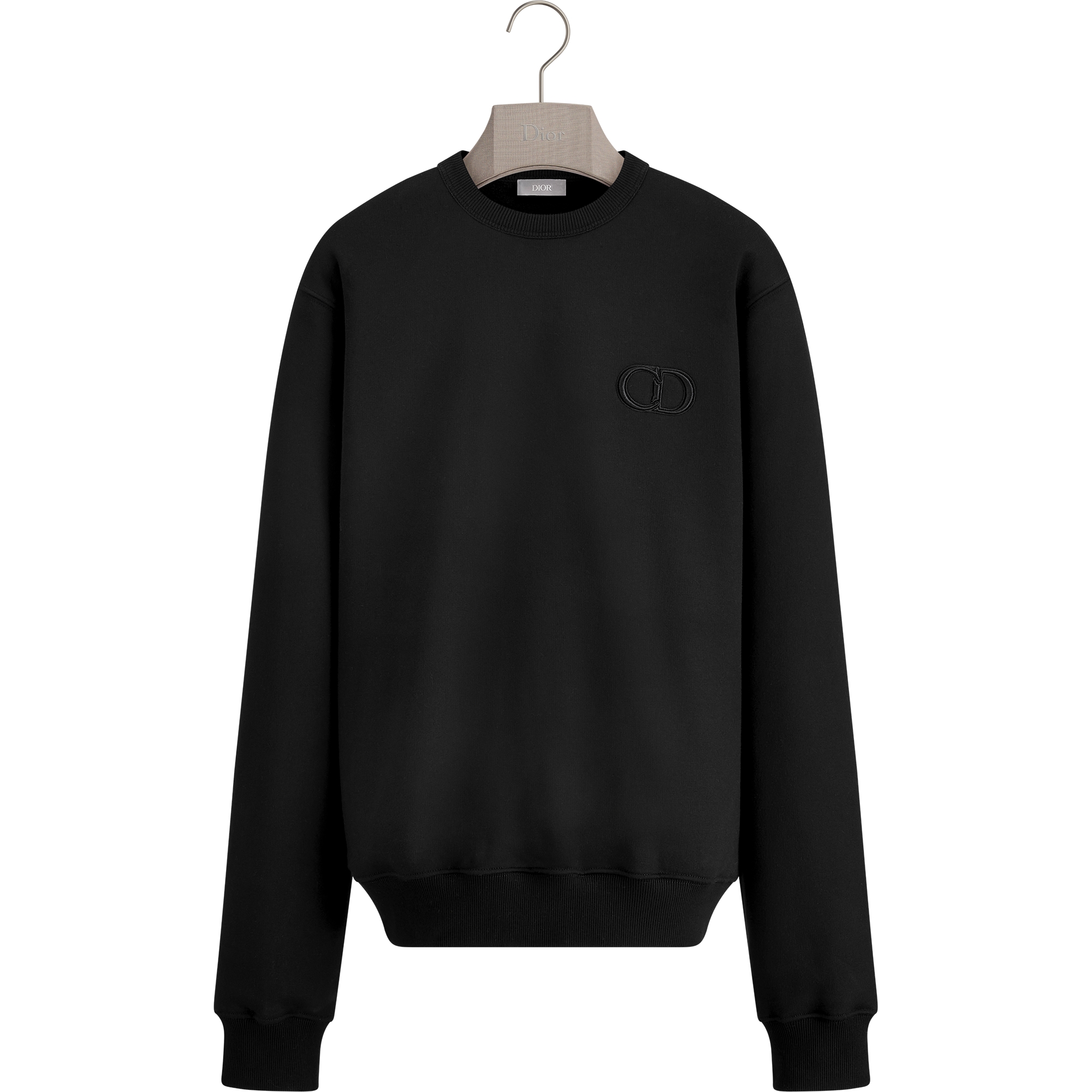  Baumwollfleece in Schwarz