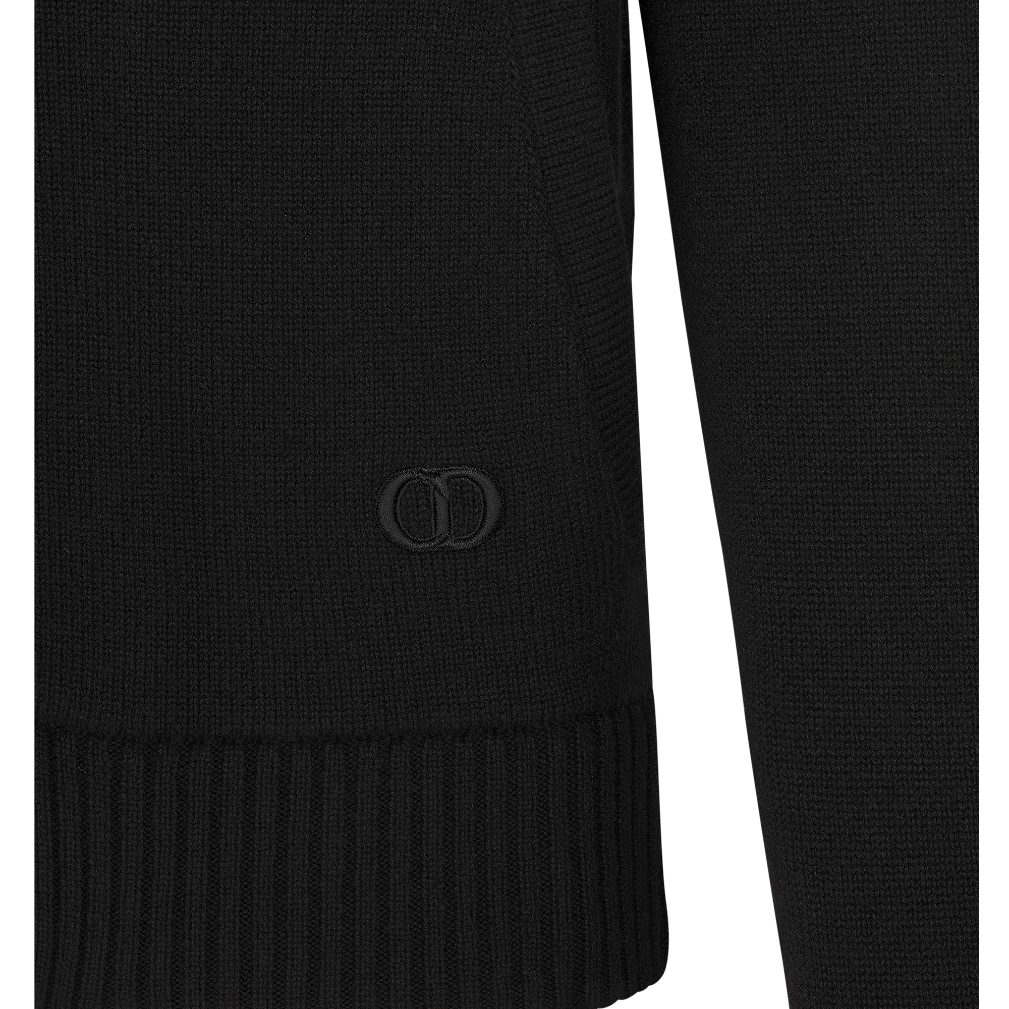 CD Icon Hooded Sweatshirt with Zip Black Cashmere Jersey E09