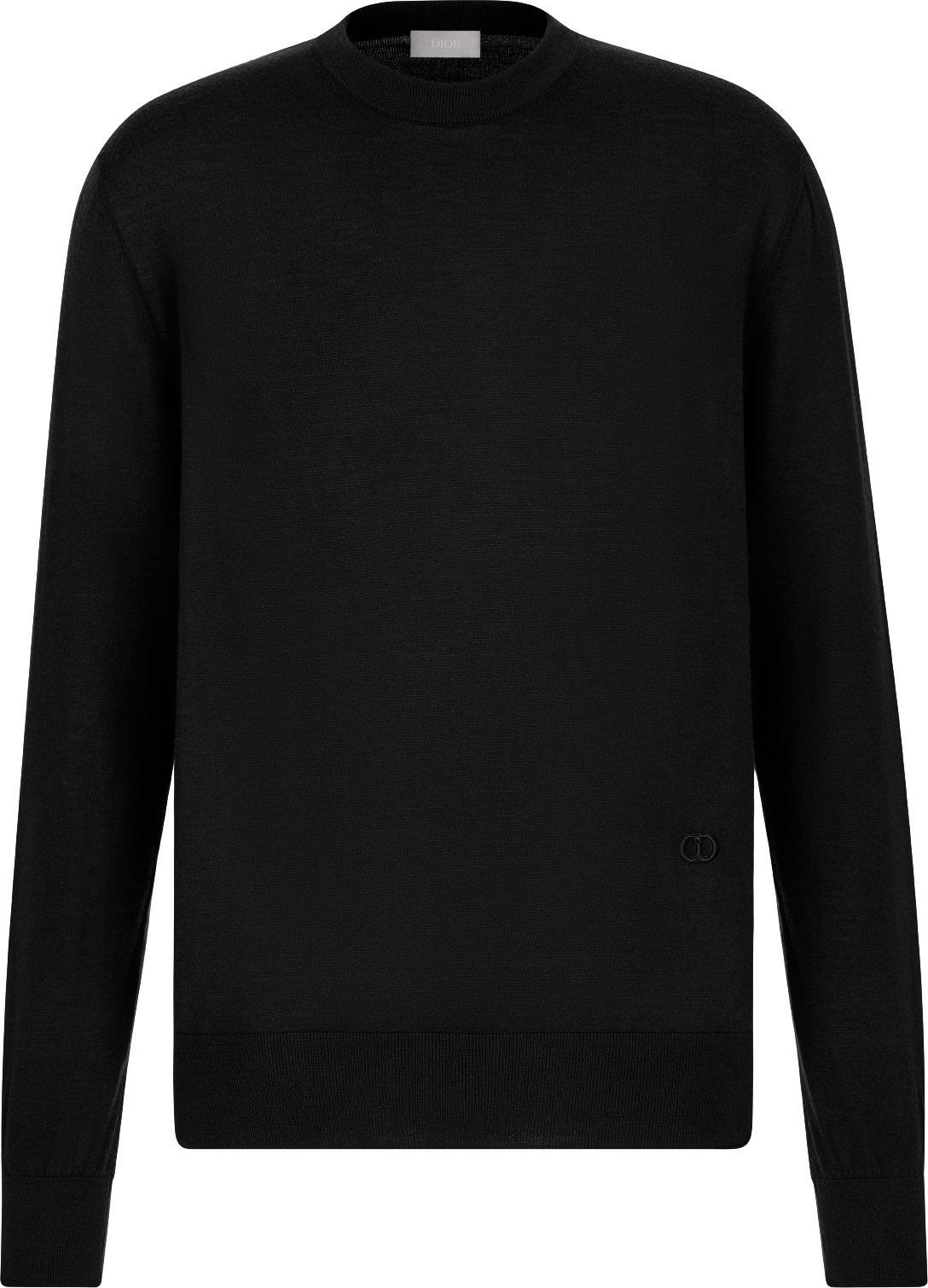 Pull a signature CD Icon Jersey de cachemire noir DIOR