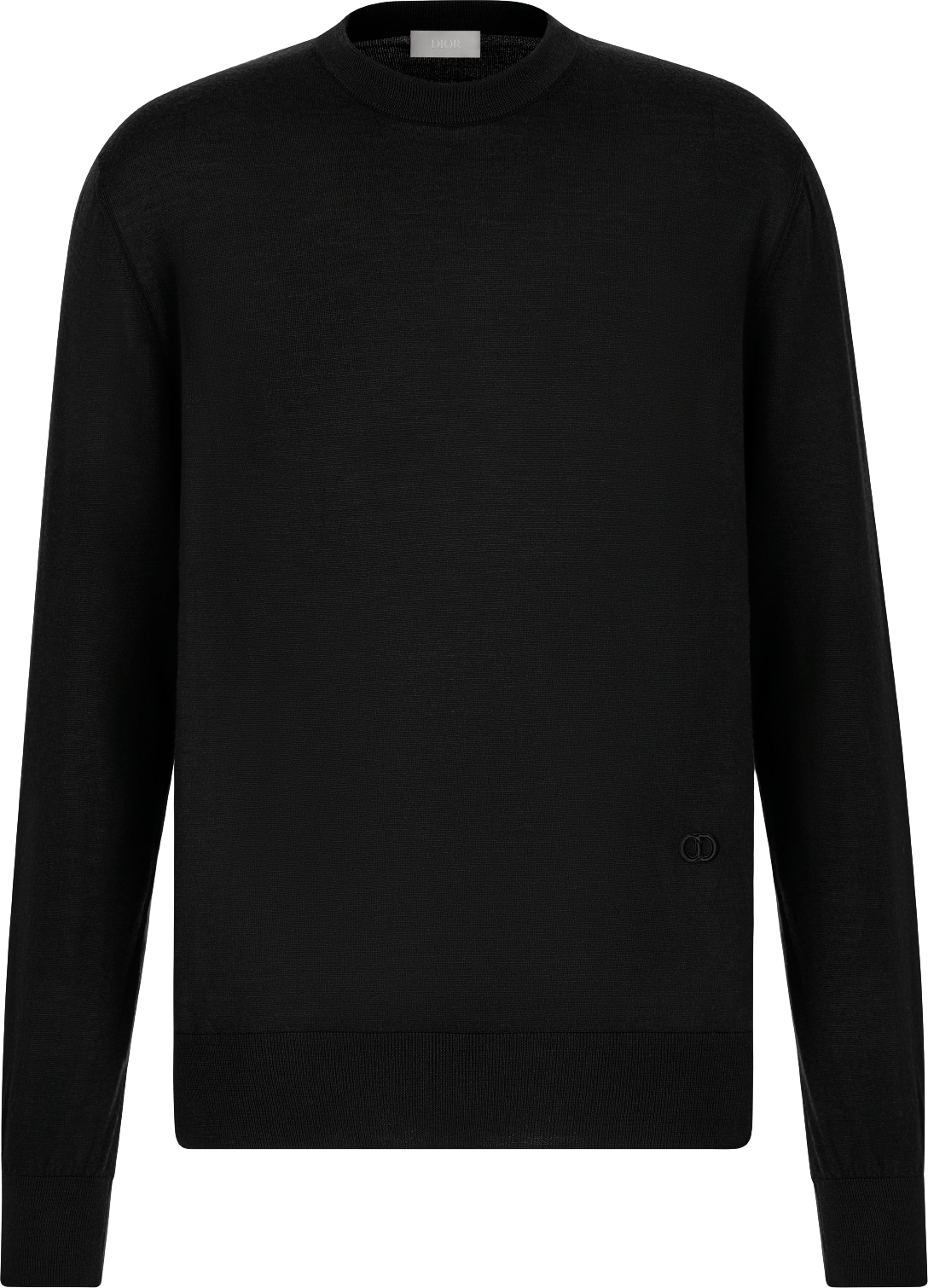 Sweater with CD Icon Signature Black Cashmere Jersey DIOR