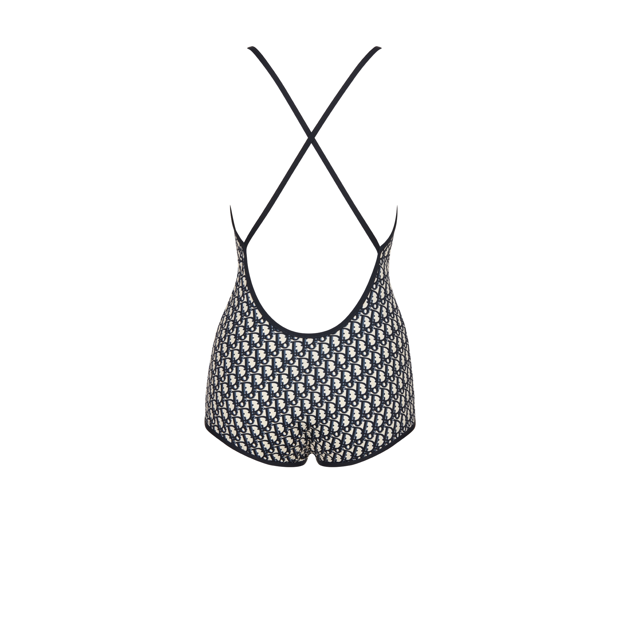 One-Piece Swimsuit Blue Dior Oblique Technical Fabric E08