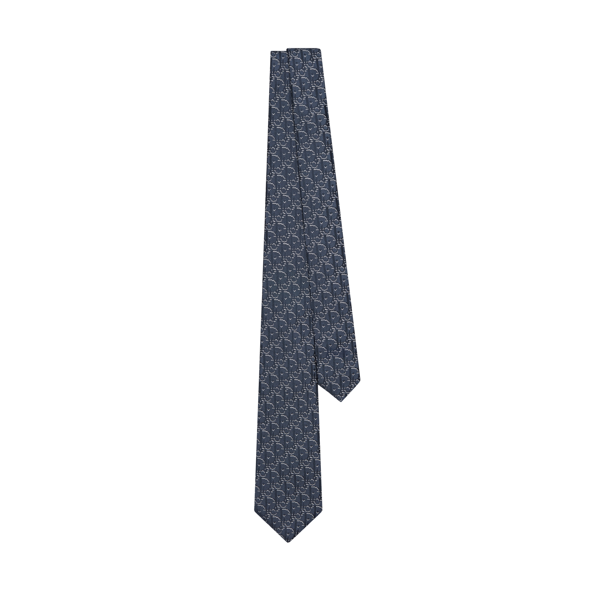  Blue, Navy Blue and White Silk