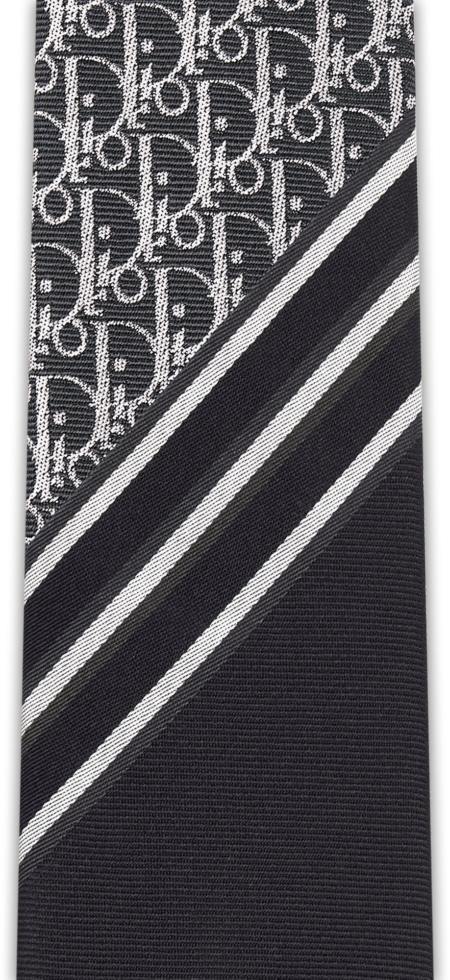 Striped Dior Oblique Tie Detailed view