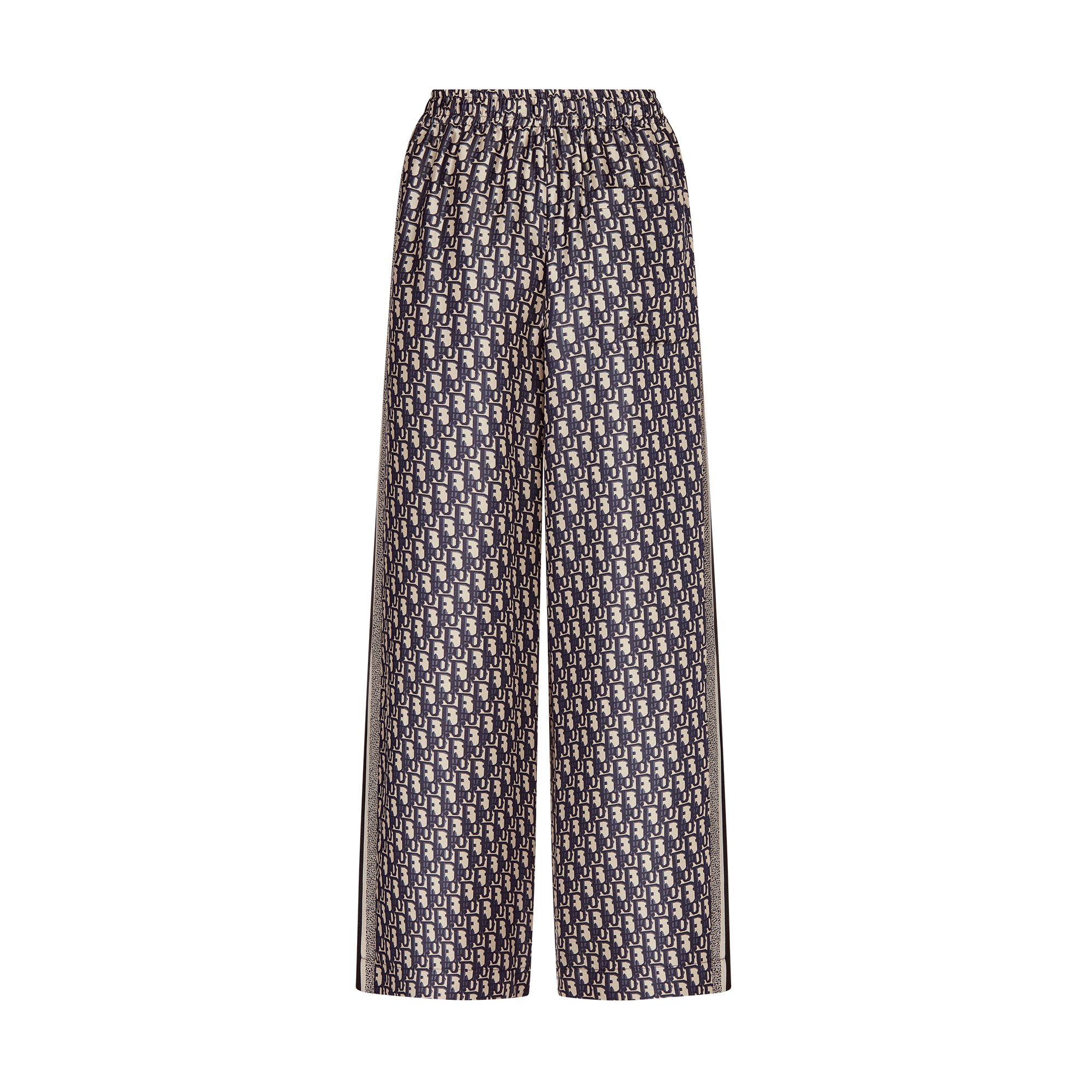 Dior Chez Moi Pants Blue Dior Oblique Silk Twill E08