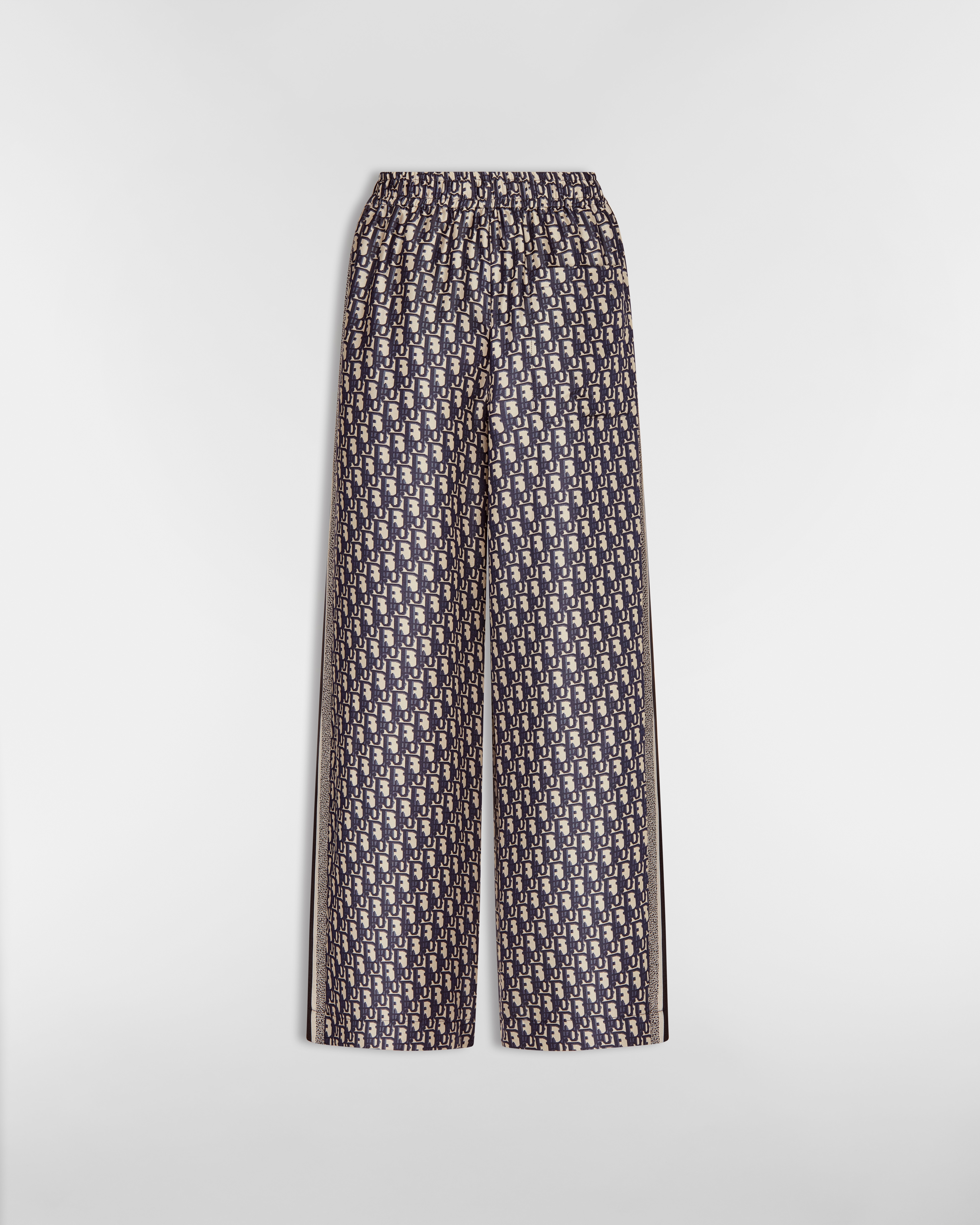 Dior Chez Moi Pants Blue Dior Oblique Silk Twill E08